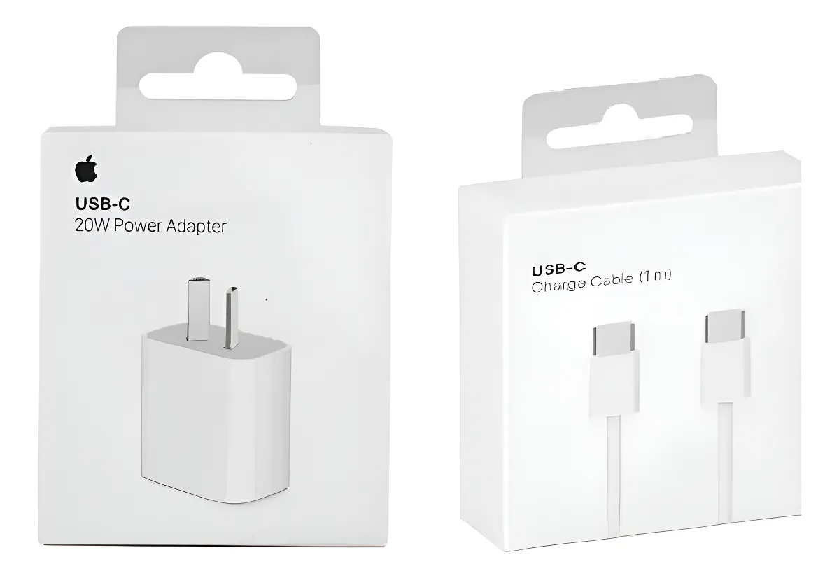 Cargador Para Iphone 15 16 Pro Max Con Cable C A C Original Blanco