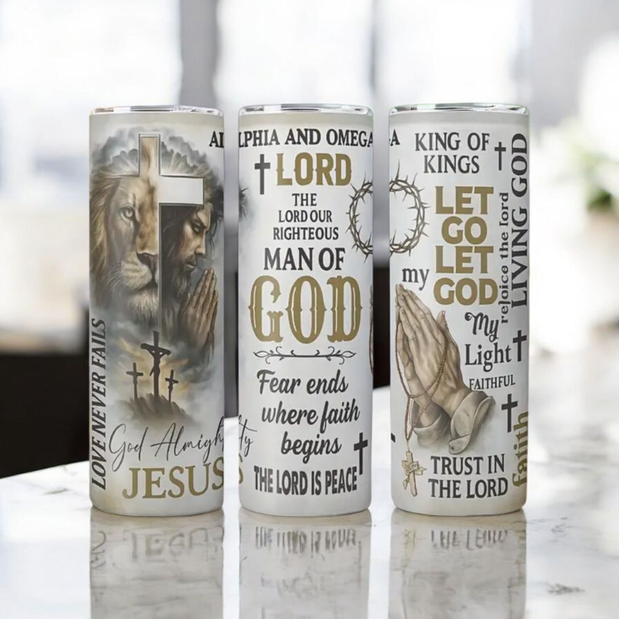 20oz Man of God Stainless Steel Insulated Tumblers