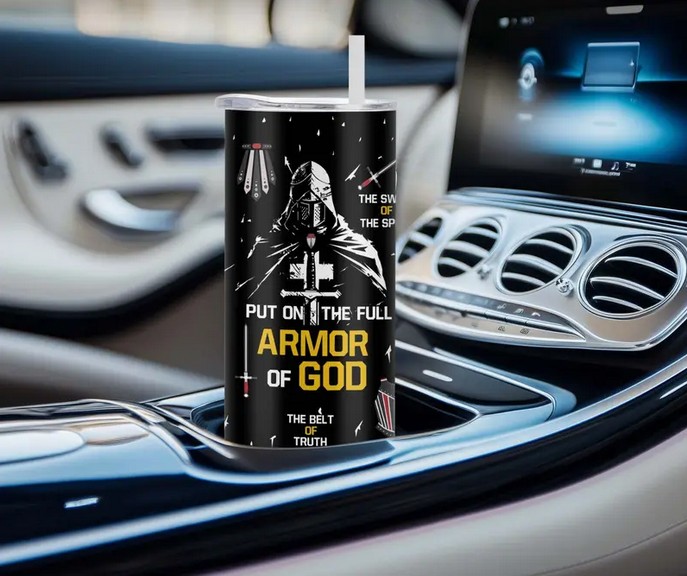20oz Armor of God Insulated Tumbler