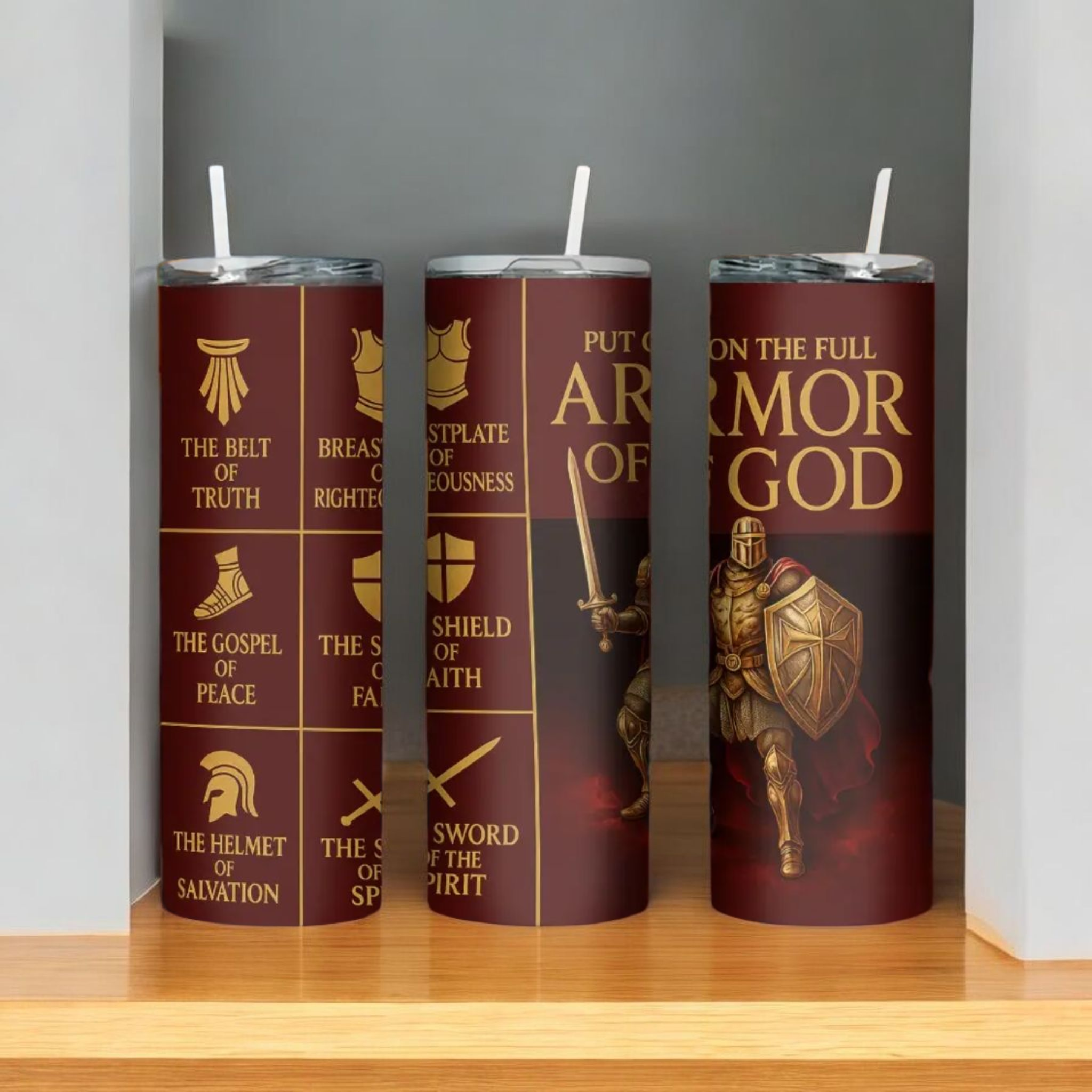 20oz Armor of God Insulated Tumbler