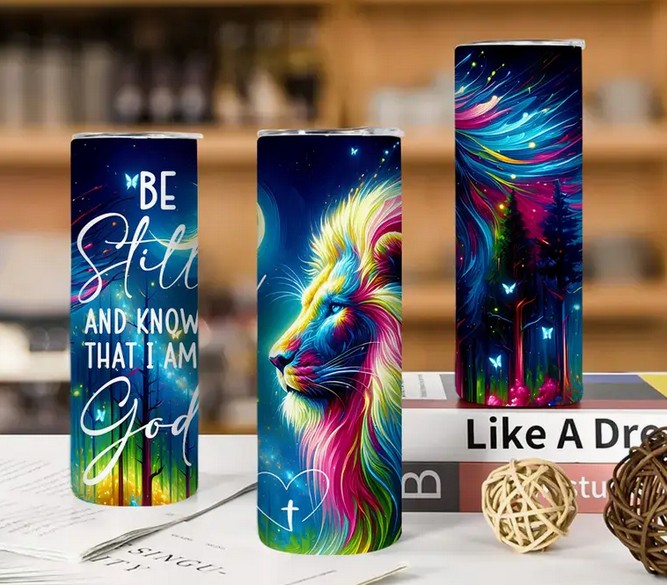 20 oz. Colorful Lion InsulatedStainless Steel Tumblers