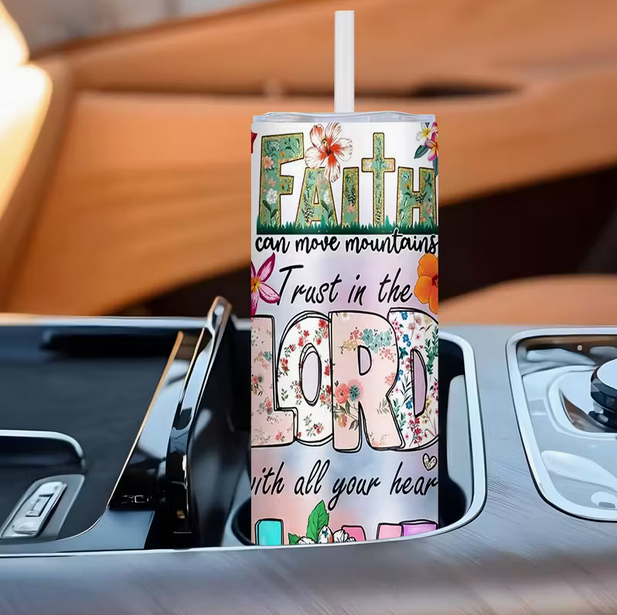 Caramel Color Inspirational Christian Stainless Steel Tumblers 20 oz.