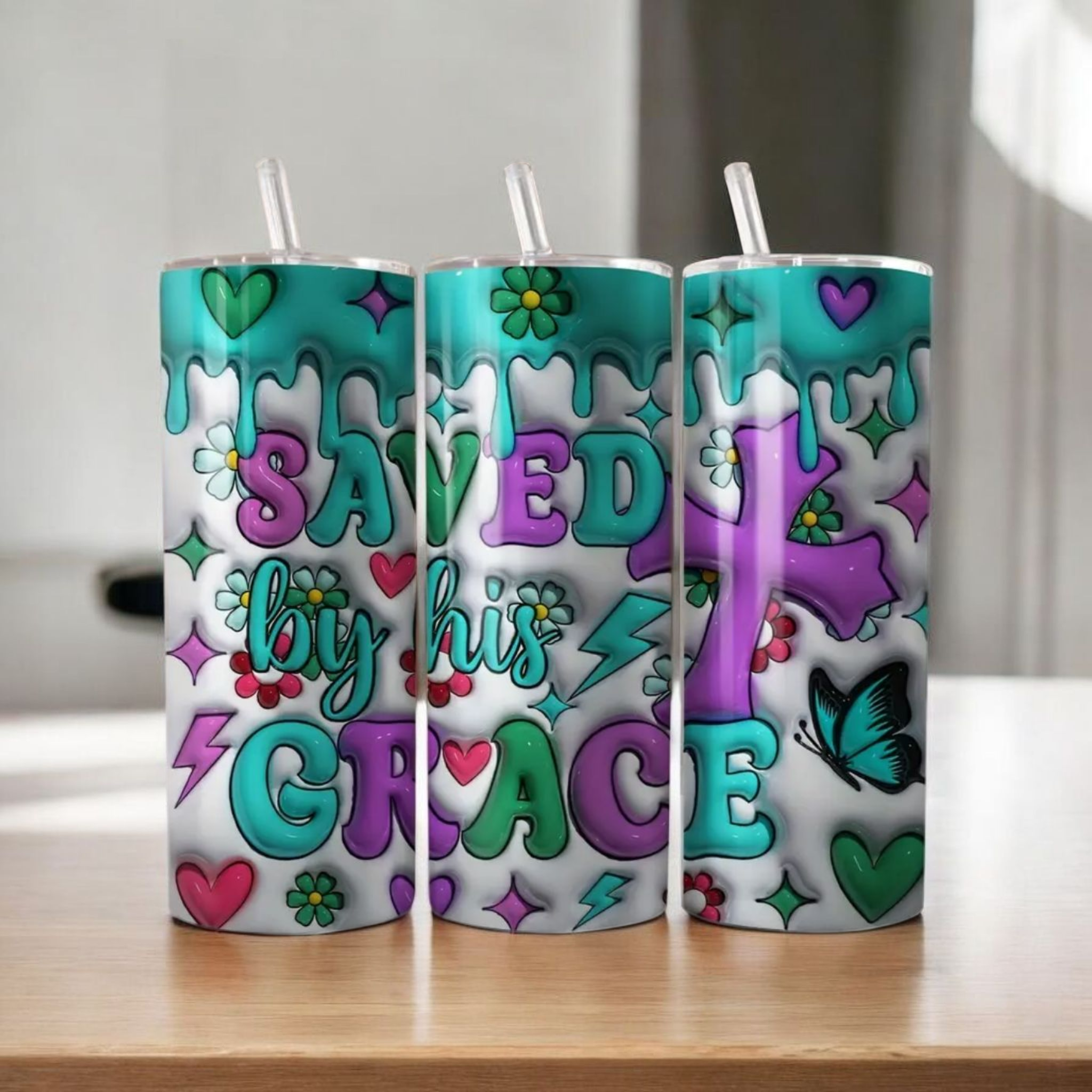 20oz Saved By His Grace Tumbler