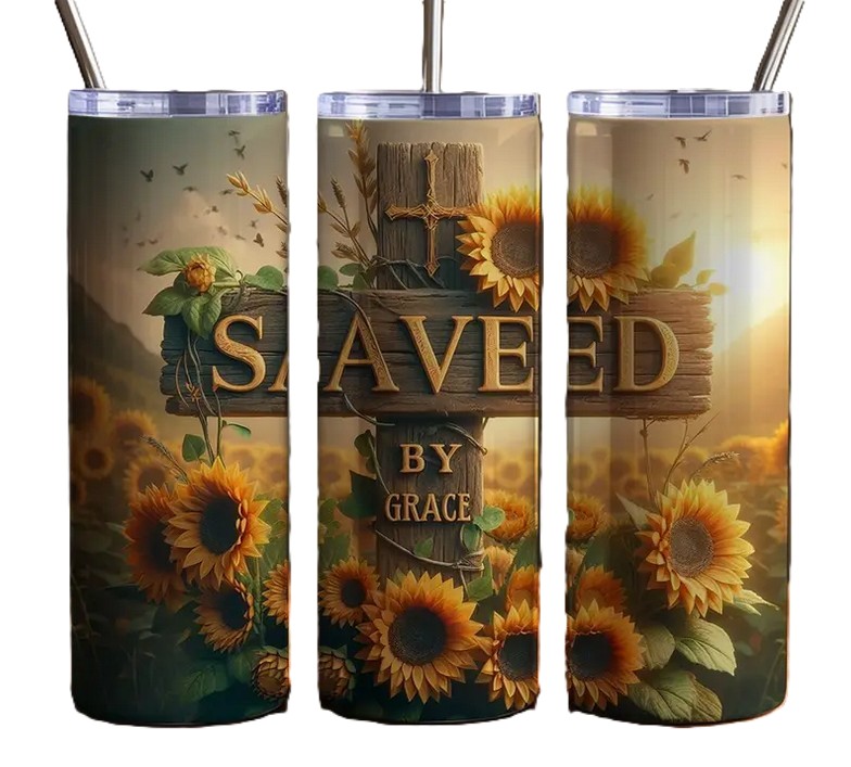 20oz Saved By His Grace Tumbler