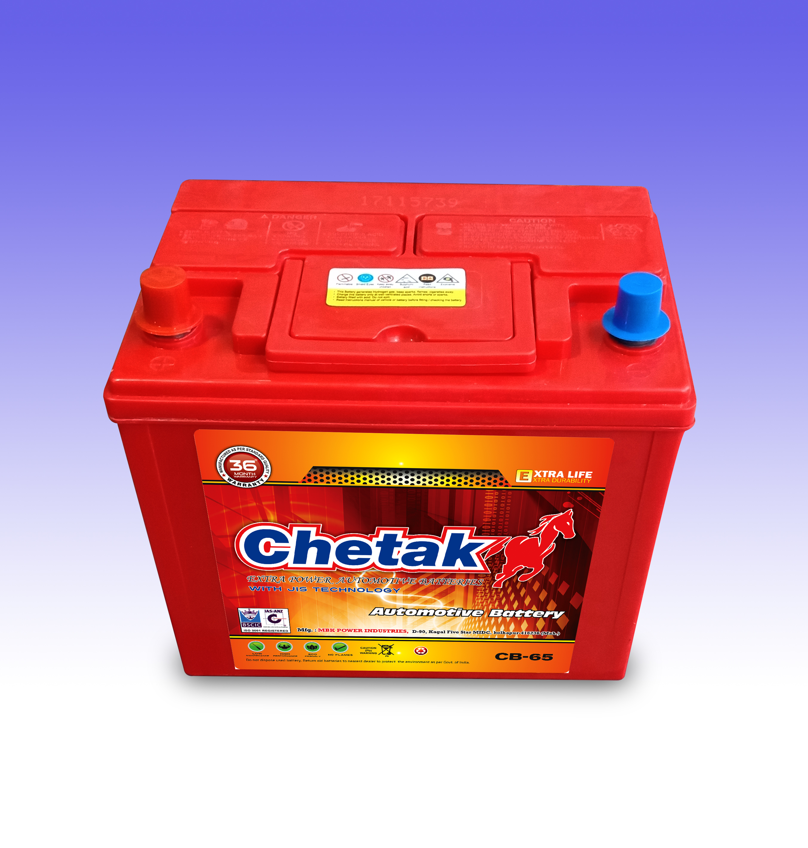 Chetak Automotive Battery CB-60