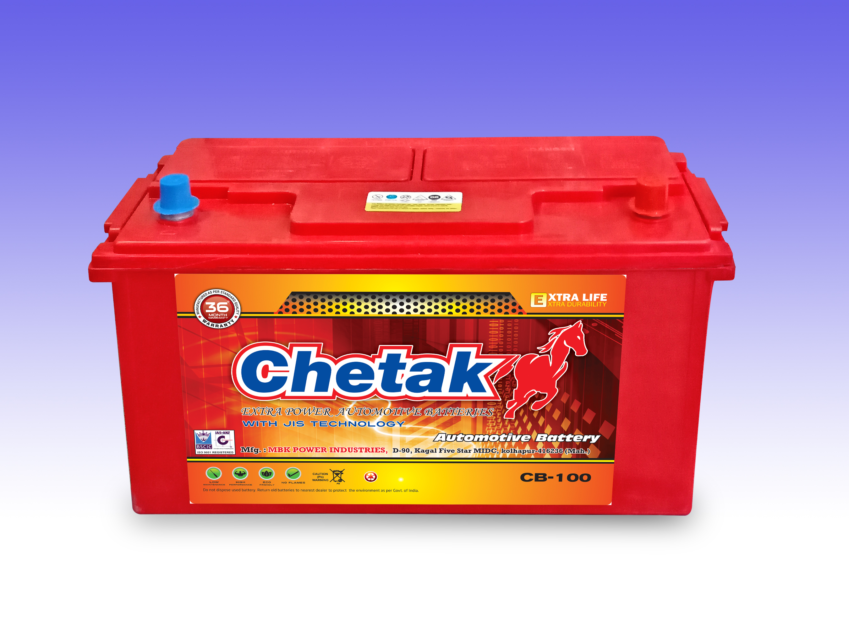 Chetak Automotive Battery CB-100