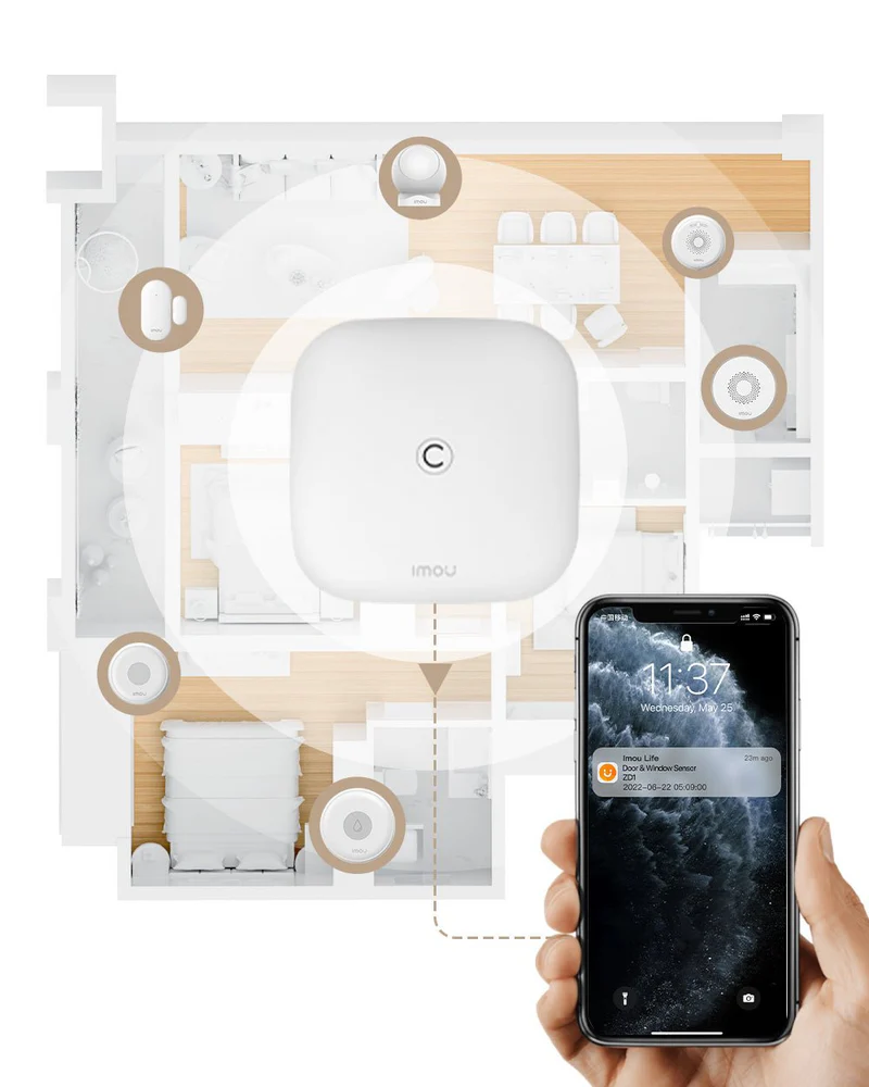 Imou Gateway Esencial – Centro de Control Inteligente para Sensores de Alarma