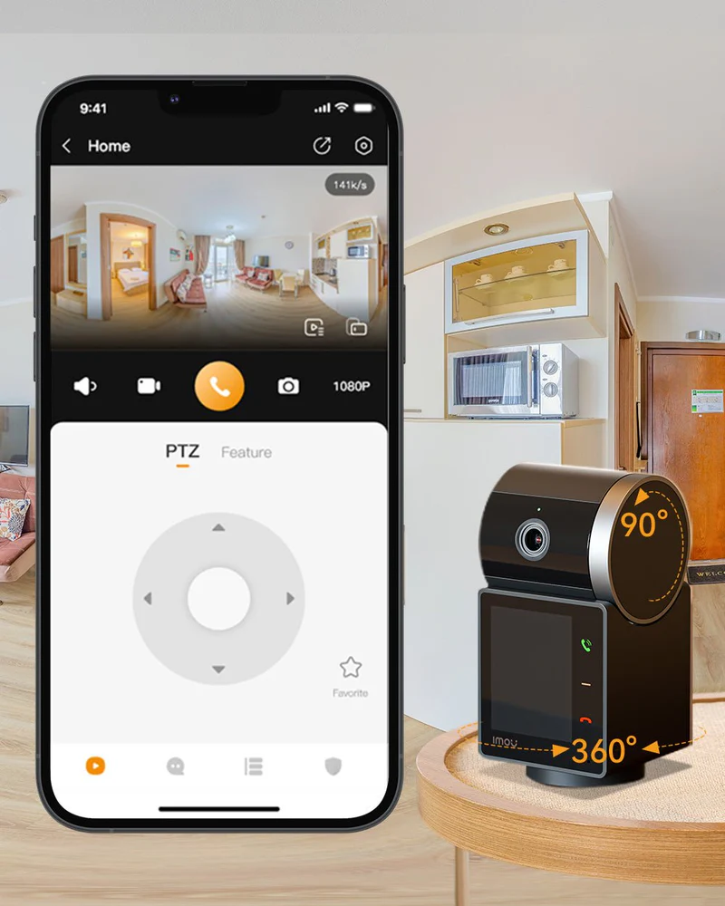 Imou Rex VT – Cámara Inteligente WiFi con Doble Lente 4K, Cobertura 360° y Seguimiento Automático