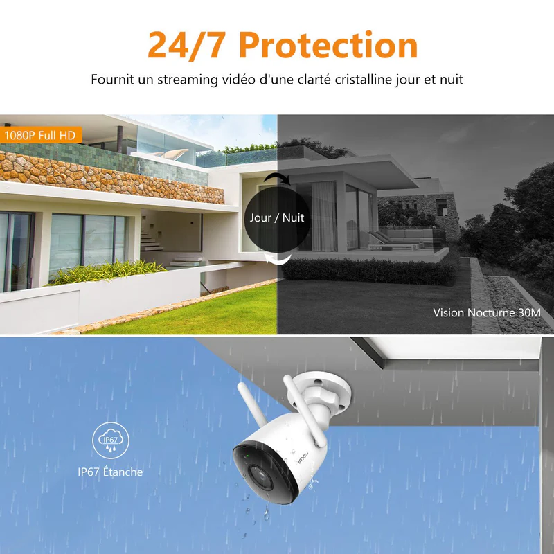 Kit de Cámaras Imou Bullet 2C (2MP/4MP) – Seguridad Exterior Inteligente con Visión Nocturna y Detección Humana