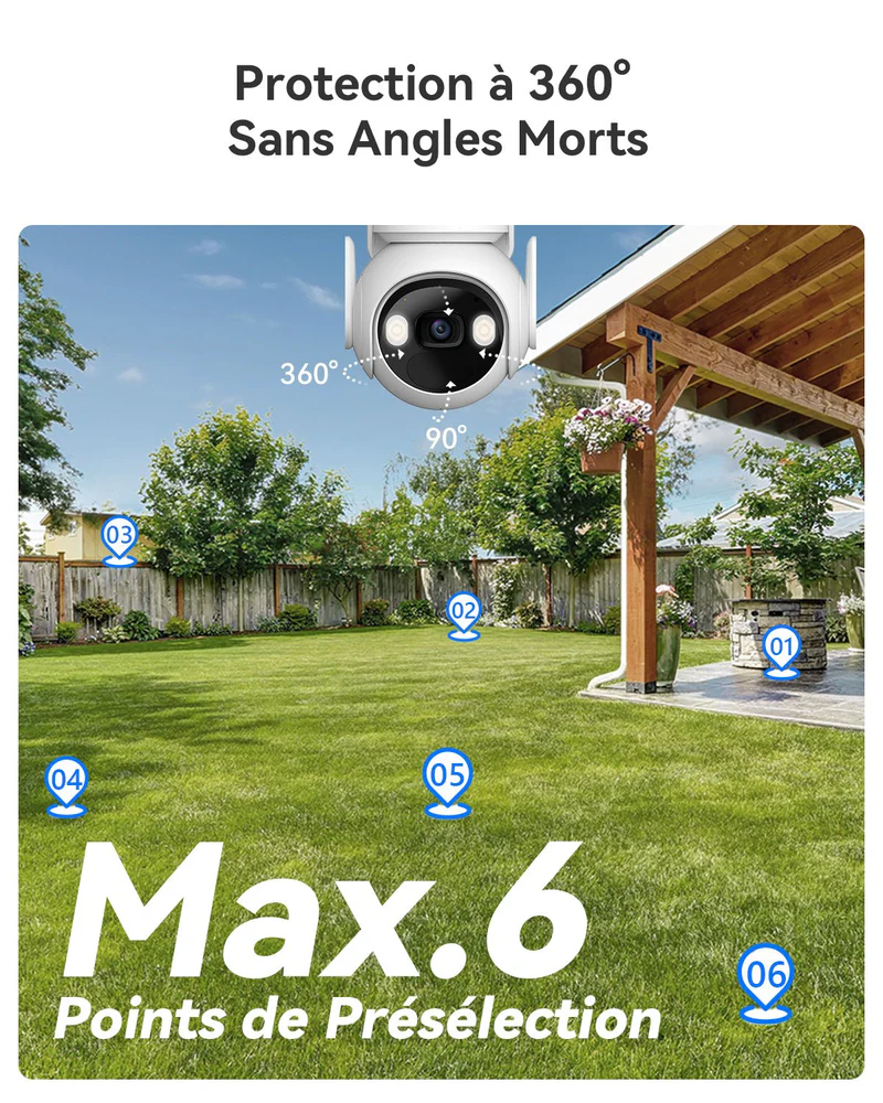 Imou Cell PT 4G – Cámara de Seguridad Móvil 2K con Conexión LTE y Cobertura 360°