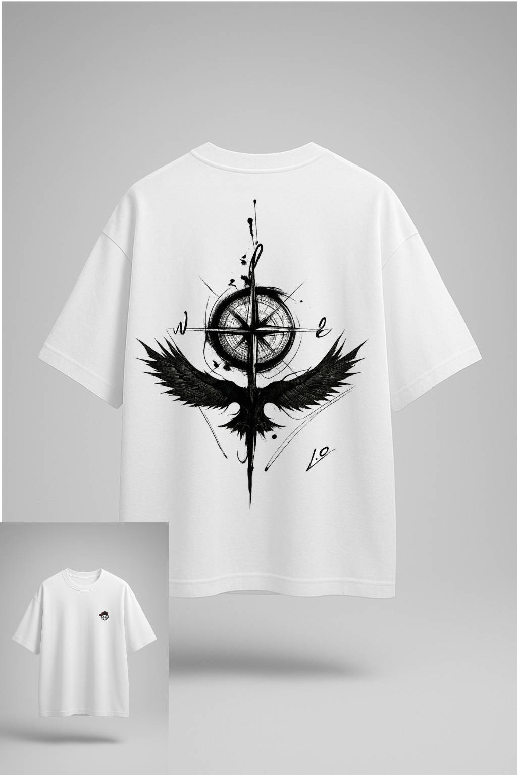 Grafftee "Raven Compass" Oversized Tee
