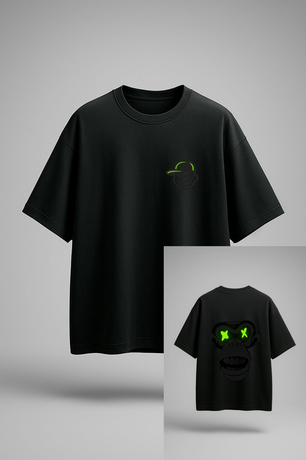 "GLOW MONKEY" Oversized T-Shirt 