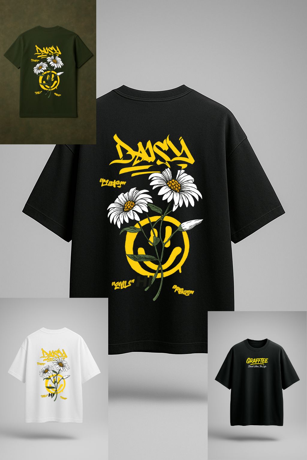 Graffitee "Smile & Blades" Graphic T-Shirt