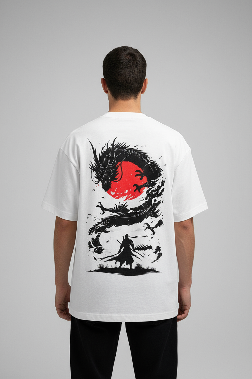 "Warrior's Vengeance" Oversized Graphic T-Shirt
