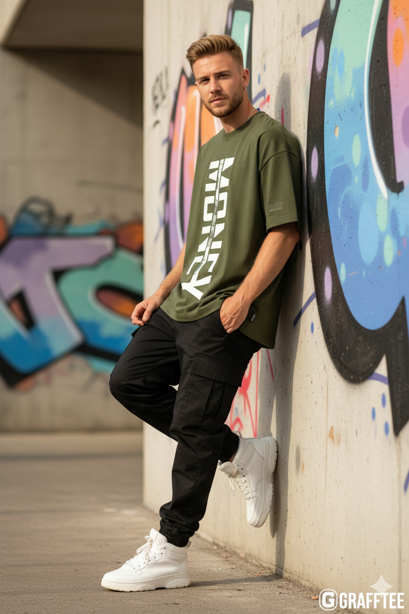 "Vertical MONEY" Oversized T-Shirt 