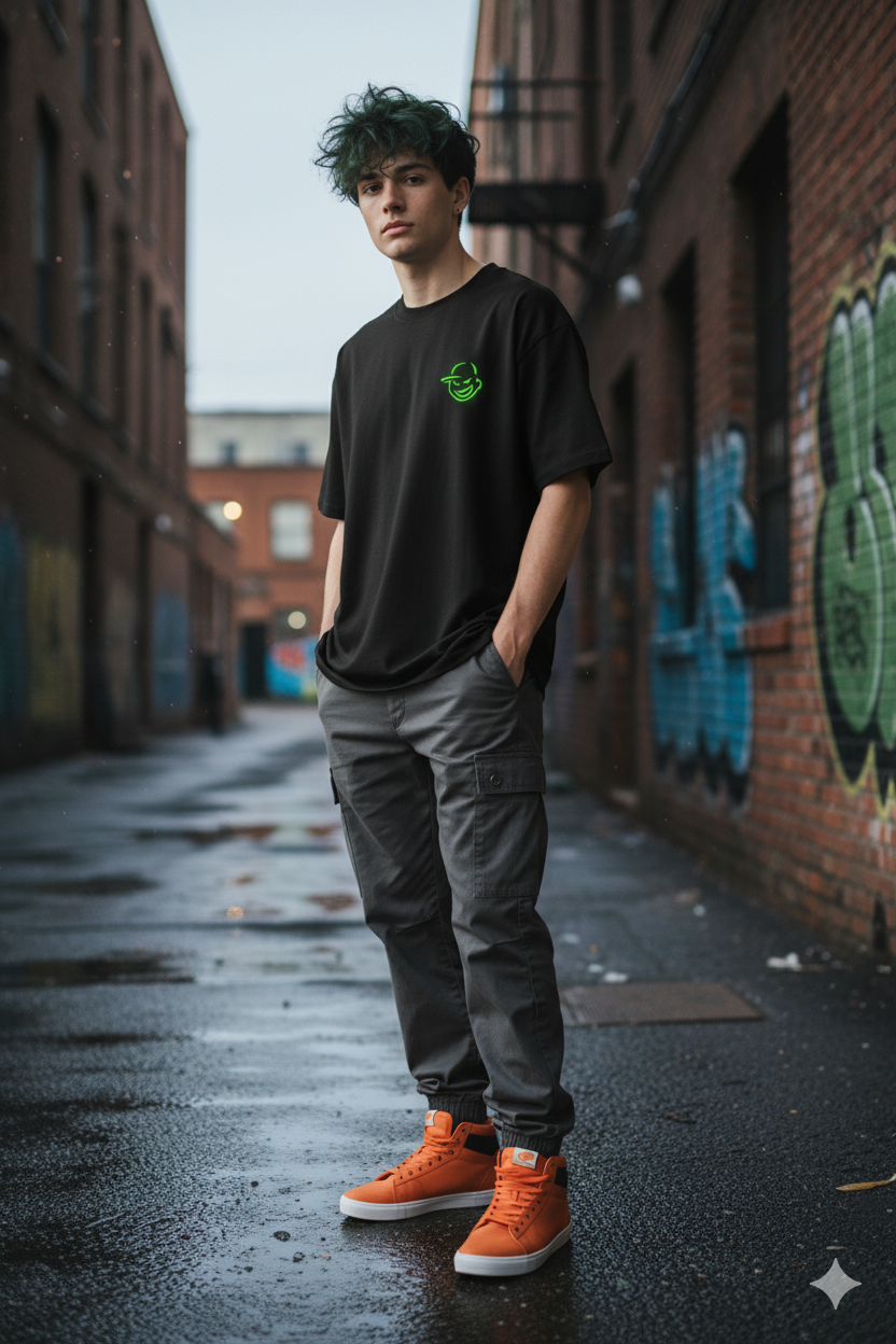 "GLOW MONKEY" Oversized T-Shirt 