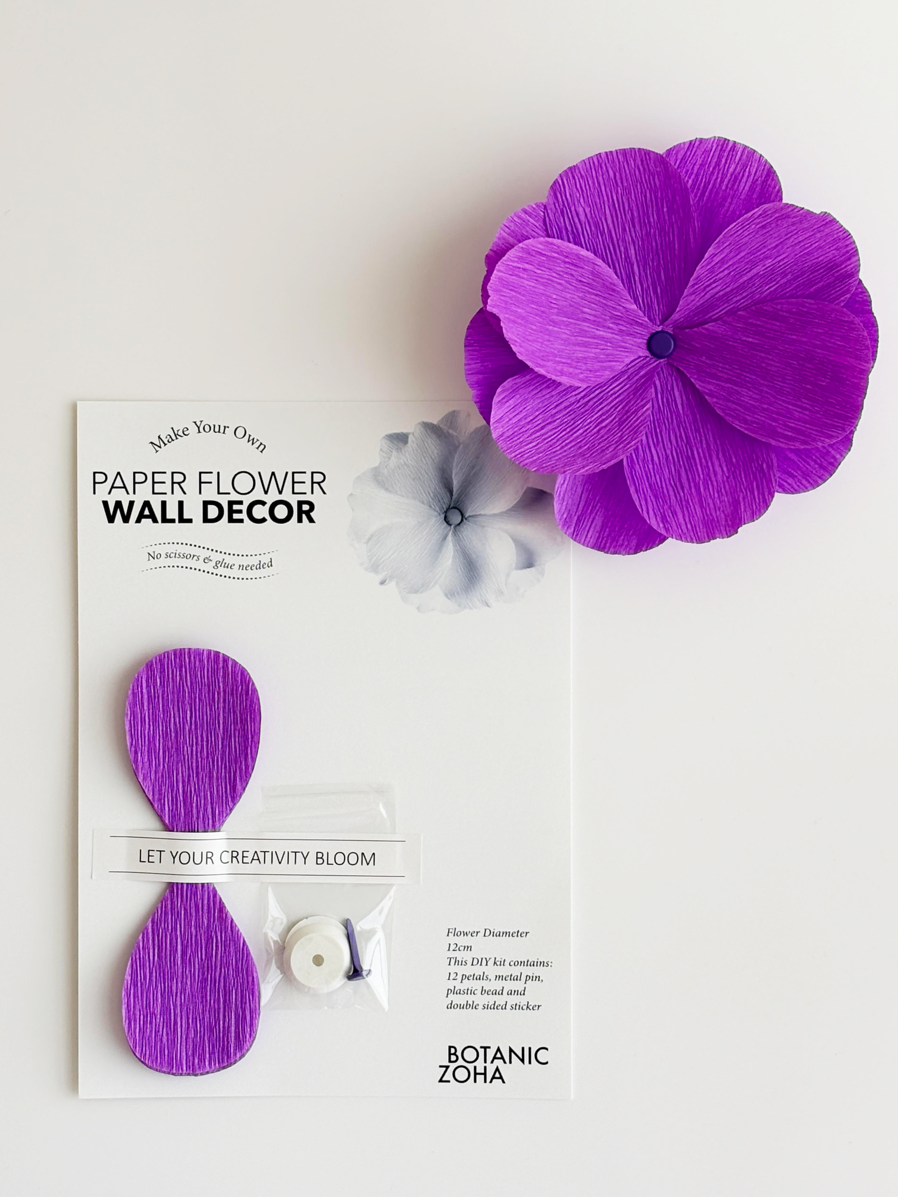 Small  Paper Flower Wall Decor DIY Kit