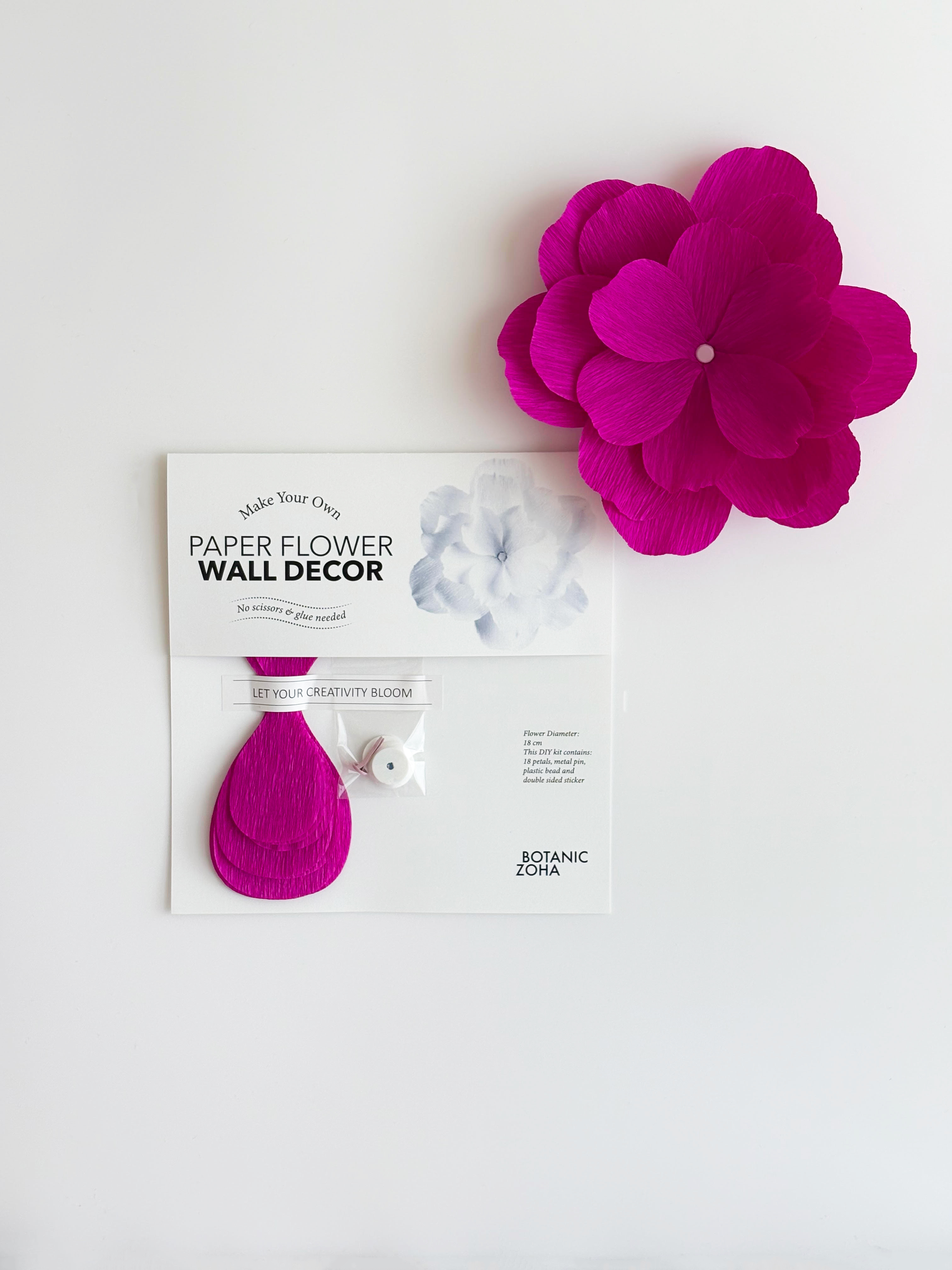 Big Paper Flower Wall Decor DIY Kit