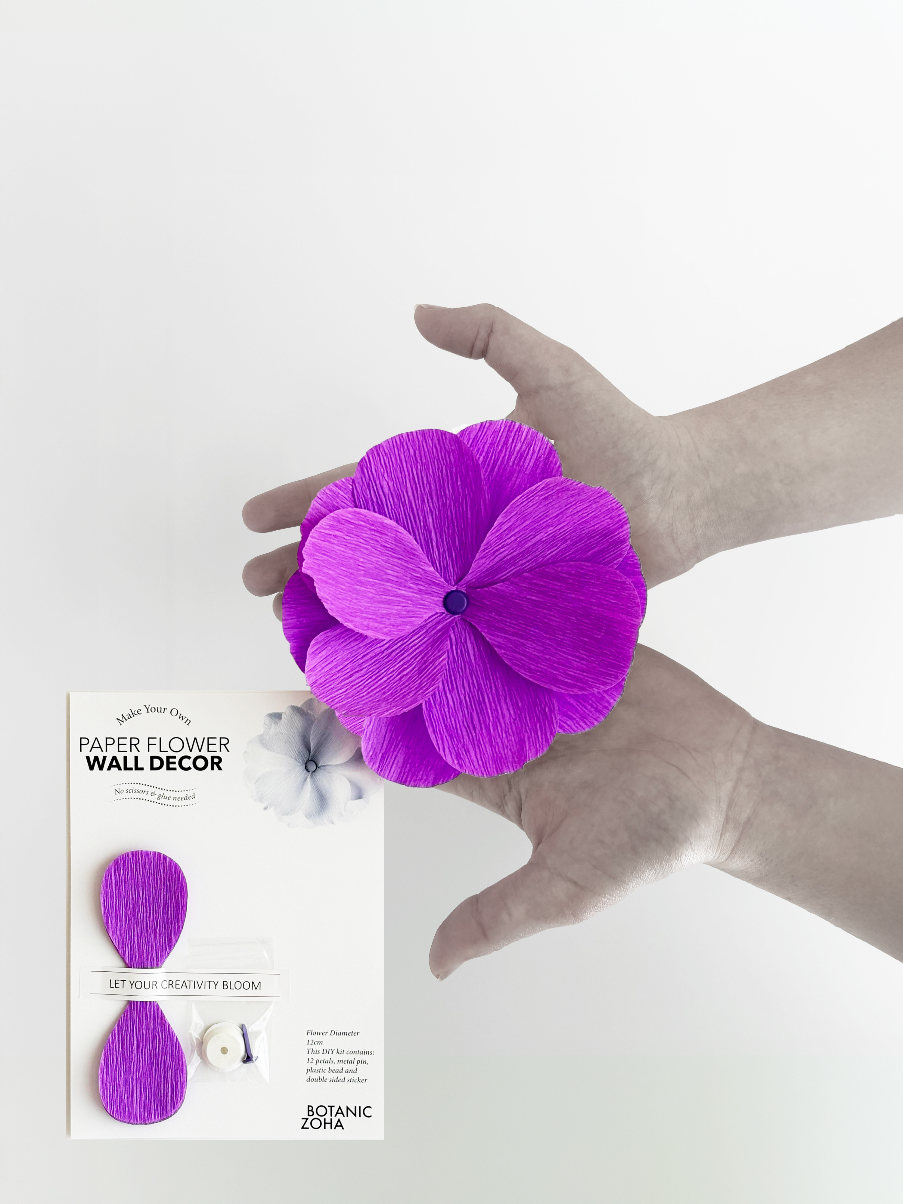 Small  Paper Flower Wall Decor DIY Kit