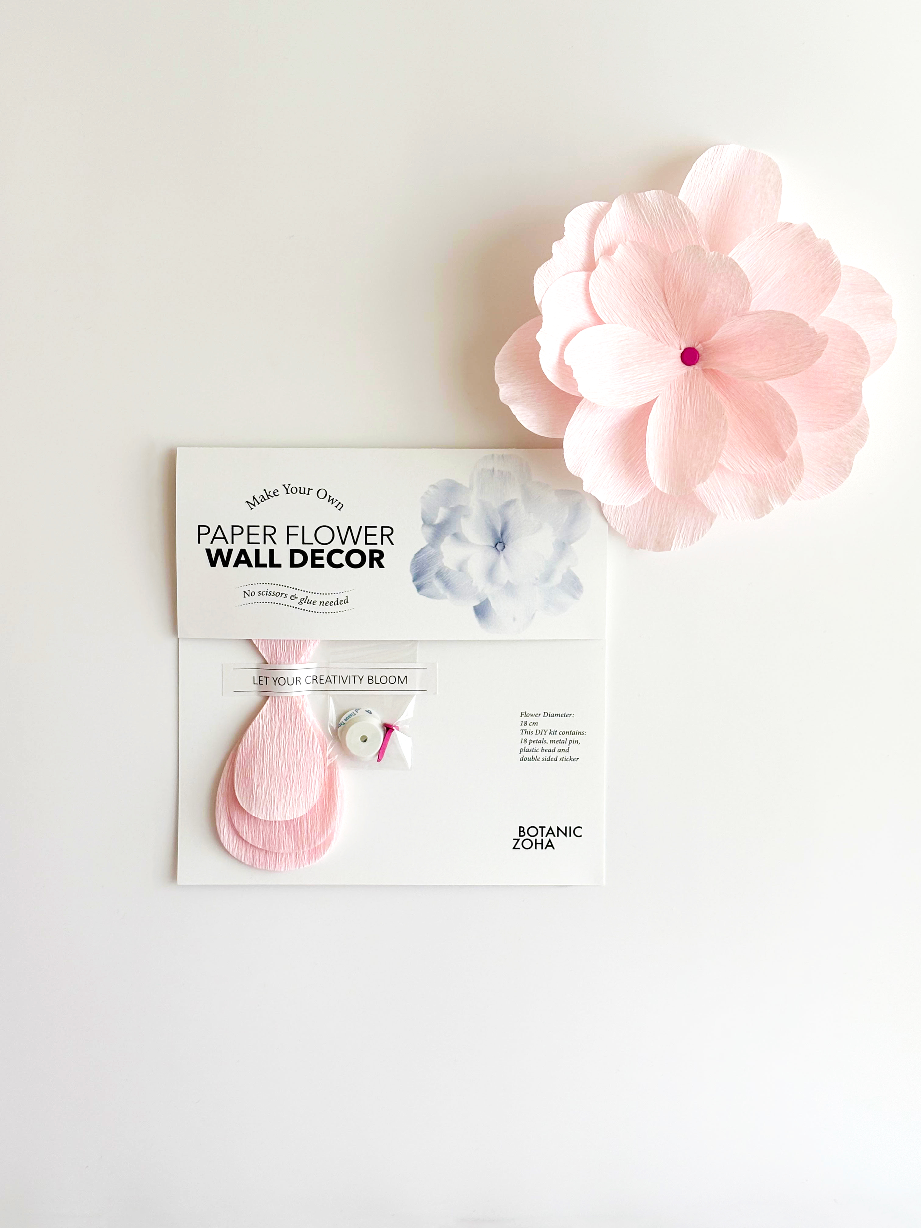 Big Paper Flower Wall Decor DIY Kit