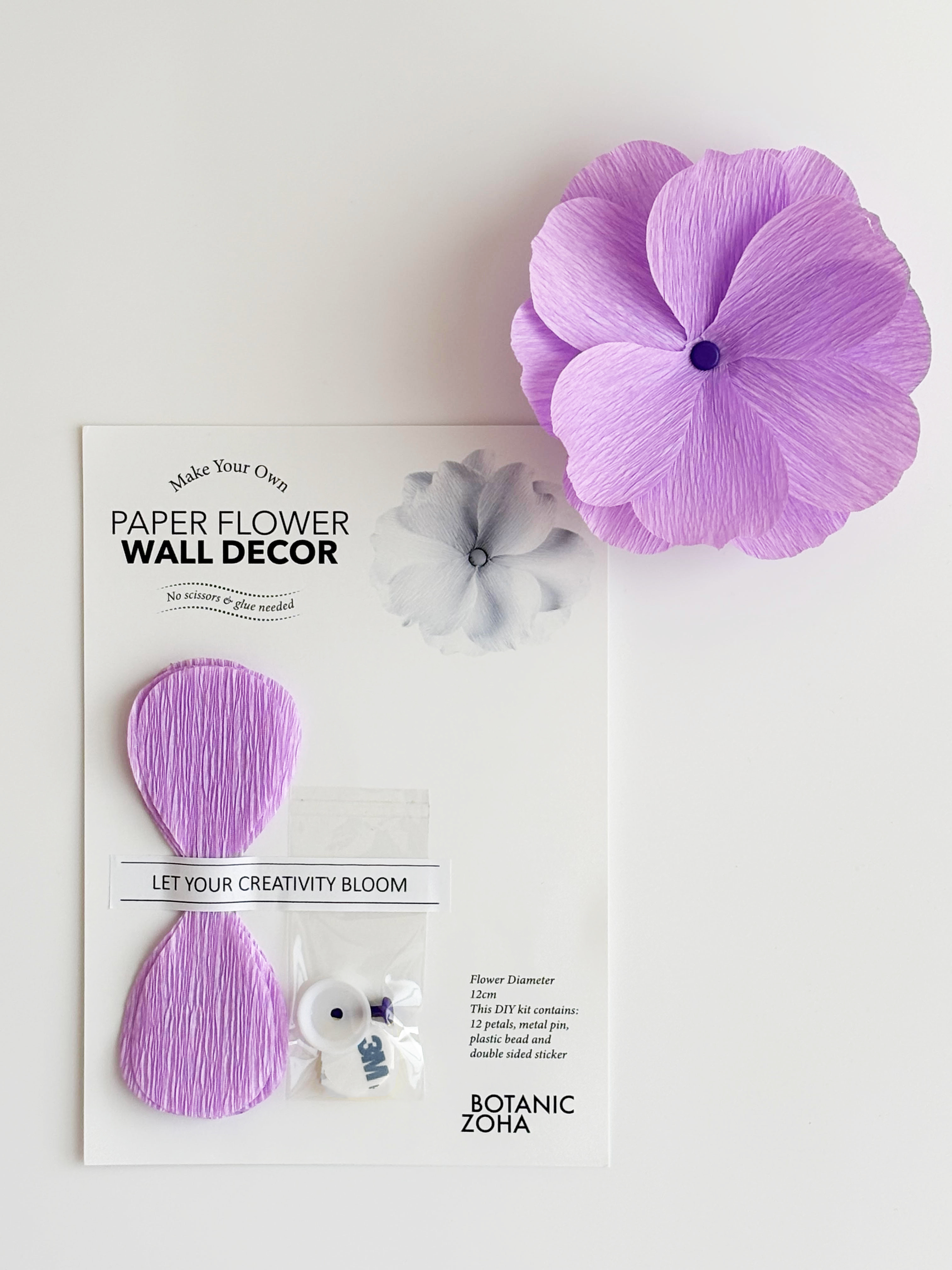 Small  Paper Flower Wall Decor DIY Kit