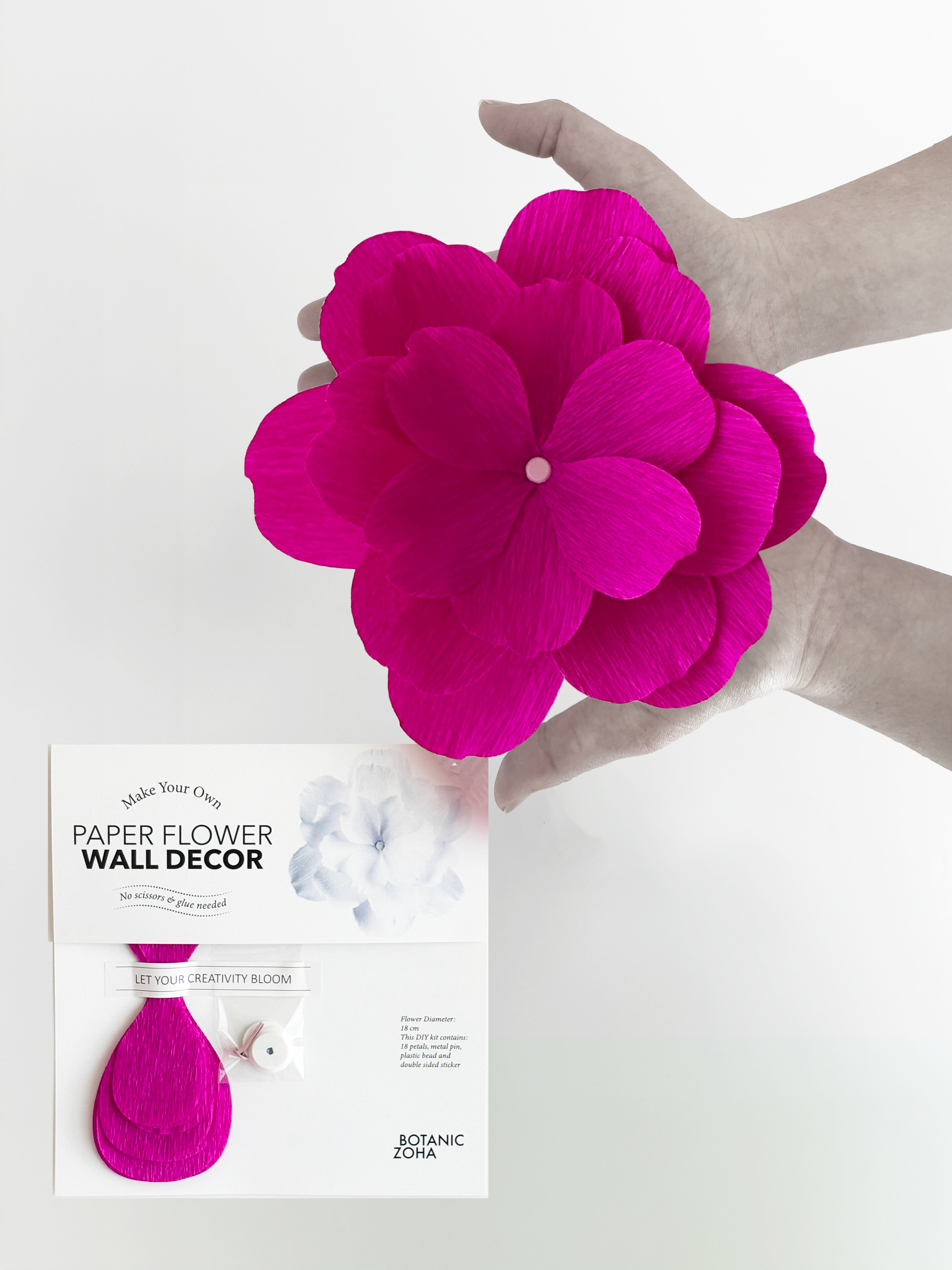 Big Paper Flower Wall Decor DIY Kit