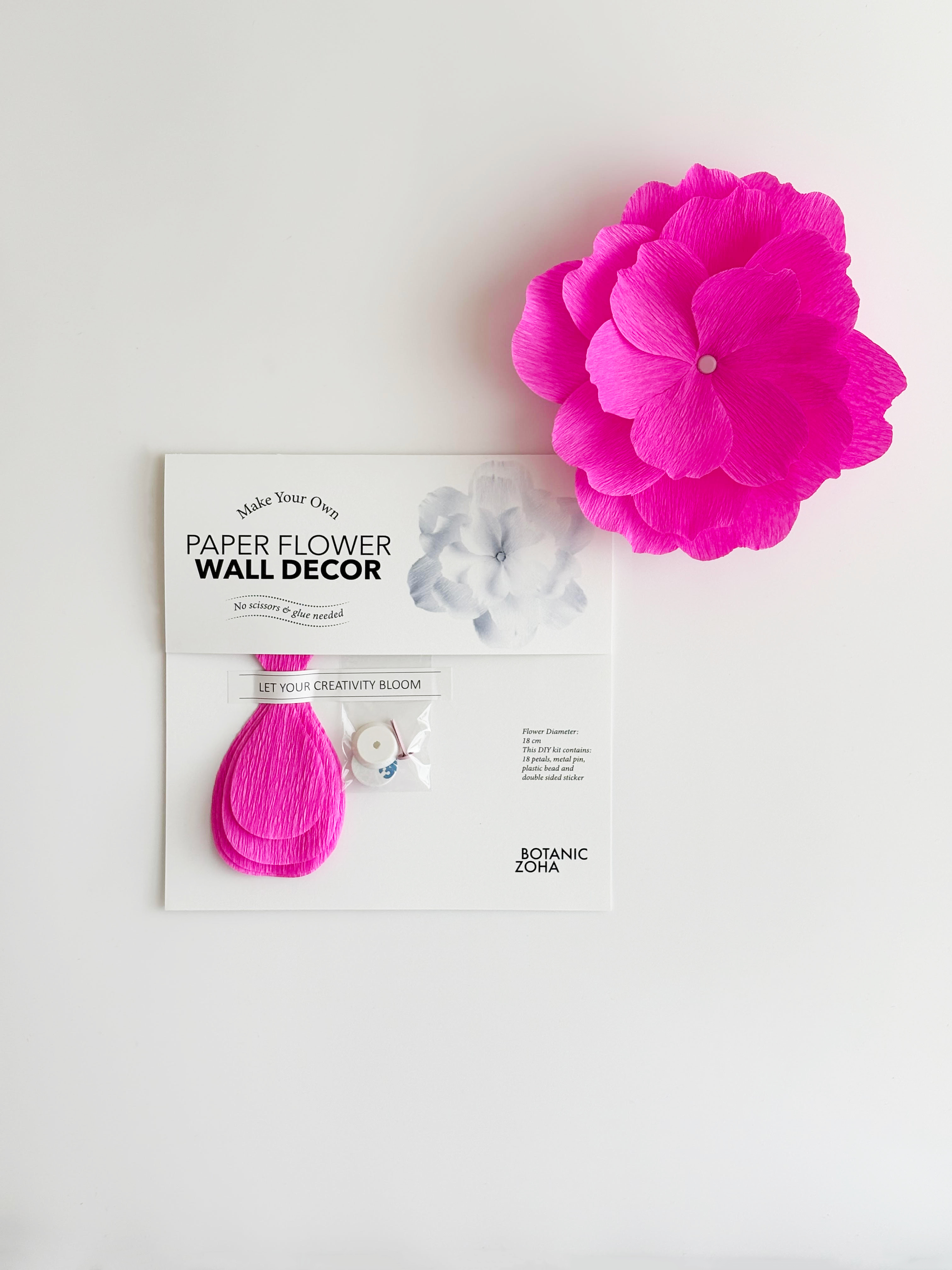 Big Paper Flower Wall Decor DIY Kit