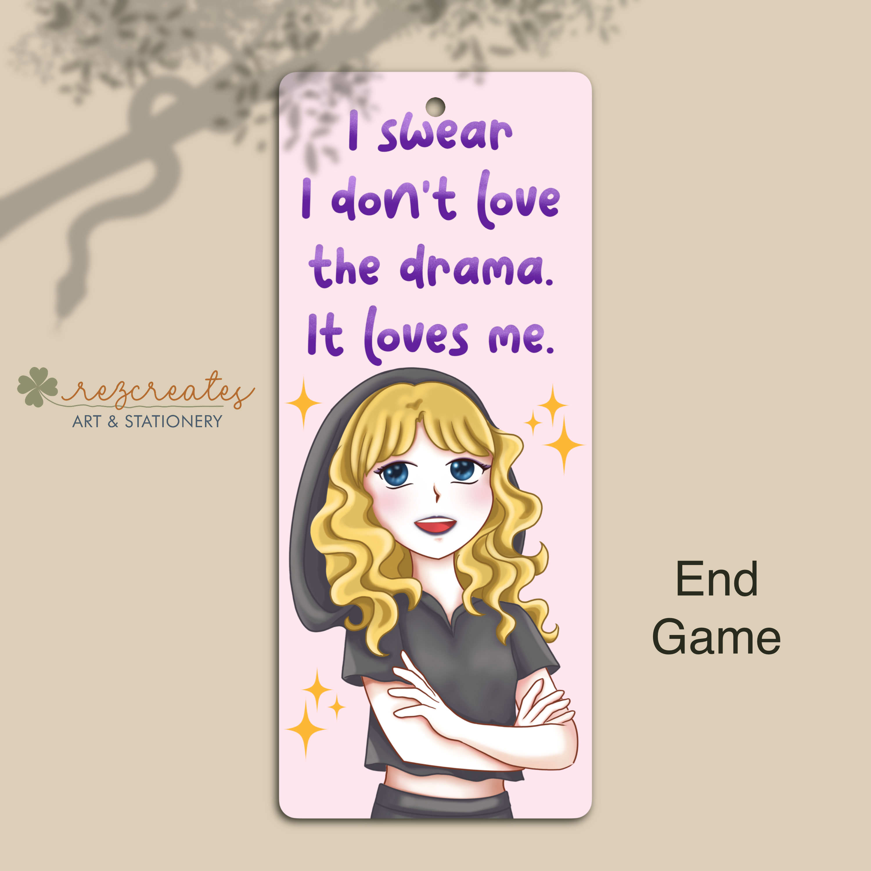 reputation Illustrated Lyric Bookmark, Swiftie Bookmark