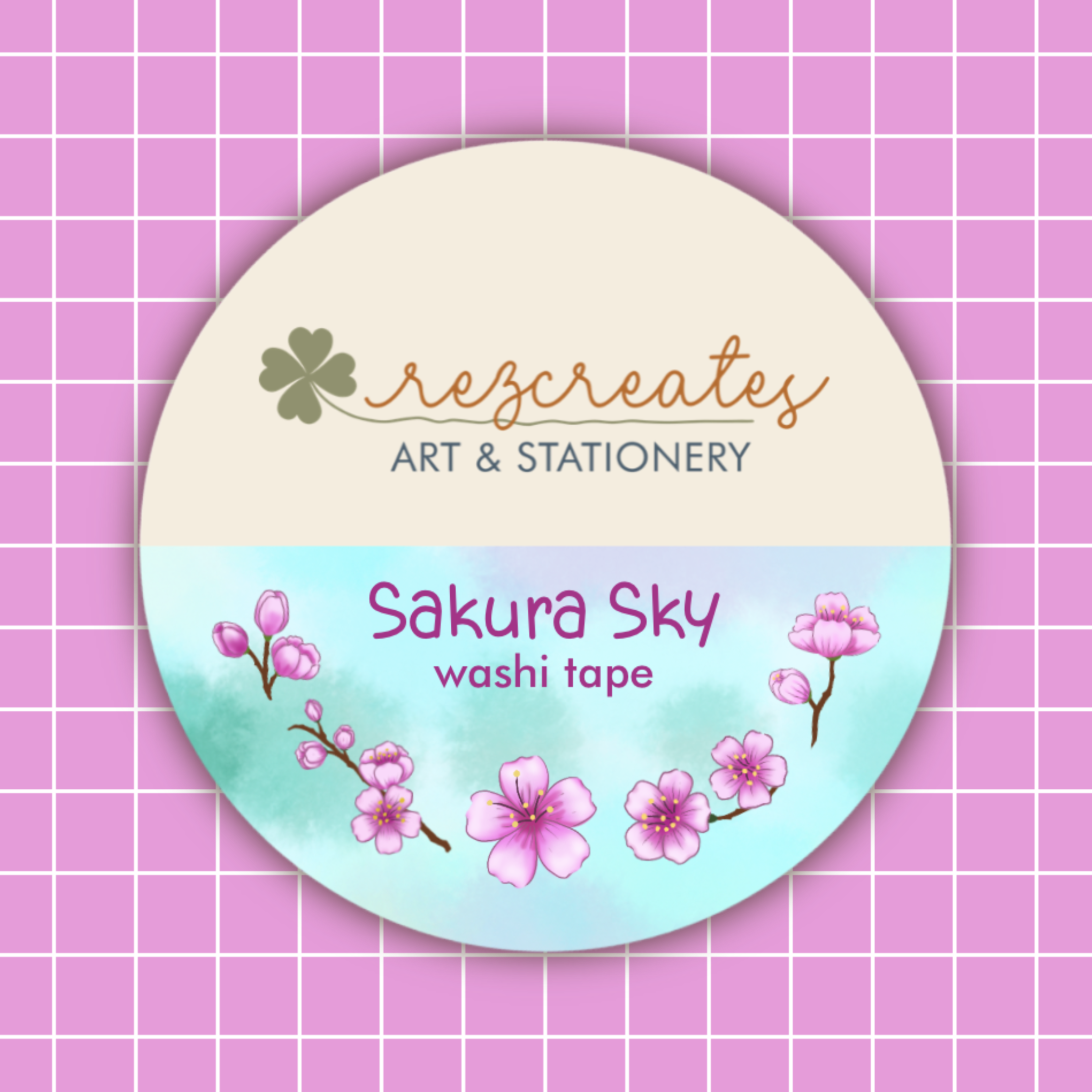 Sakura Washi Tape, Cherry Blossom Washi Tape 15 mm x 10 m