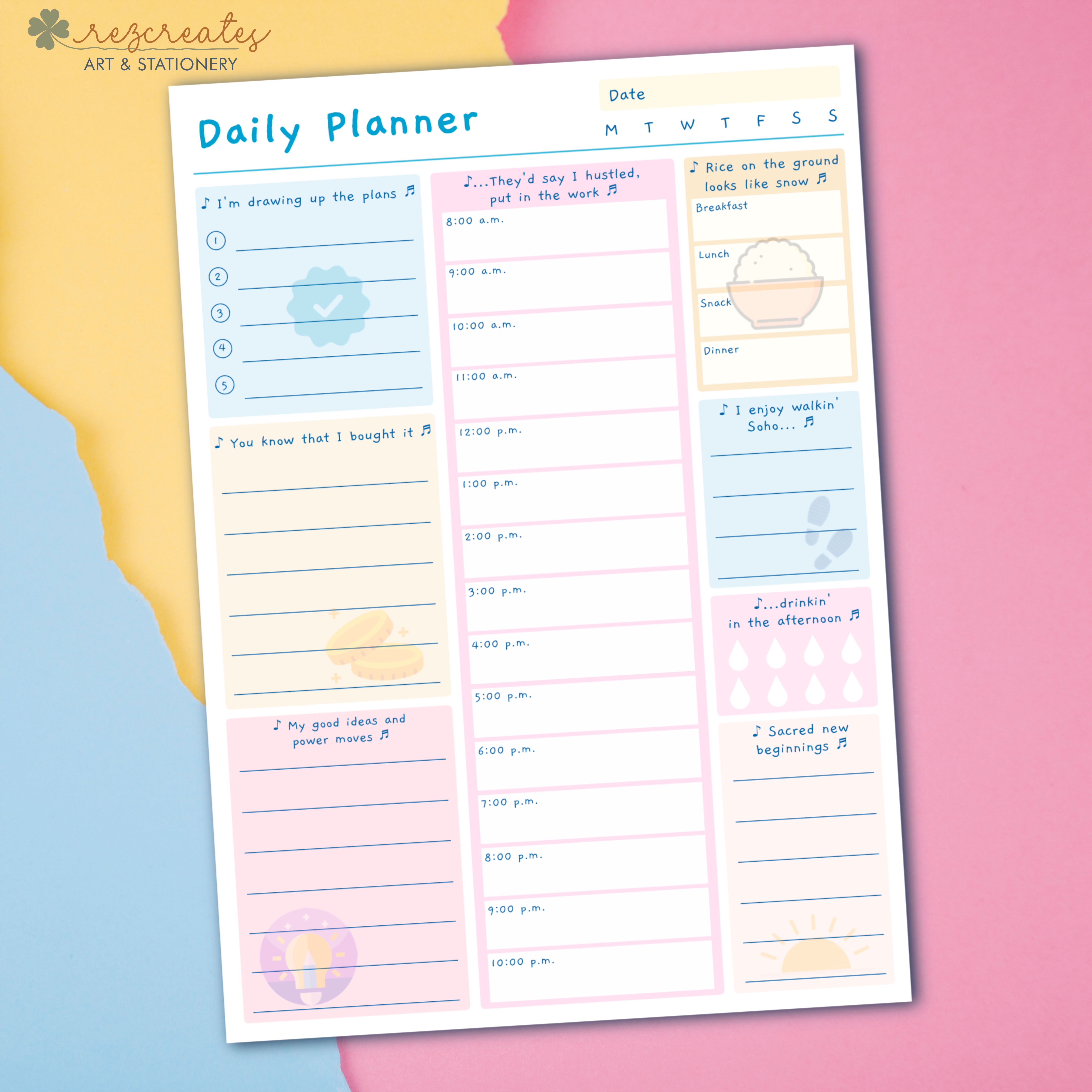 Lover Daily Planner Notepad | Taylor Swift Planner | Swiftie Planner