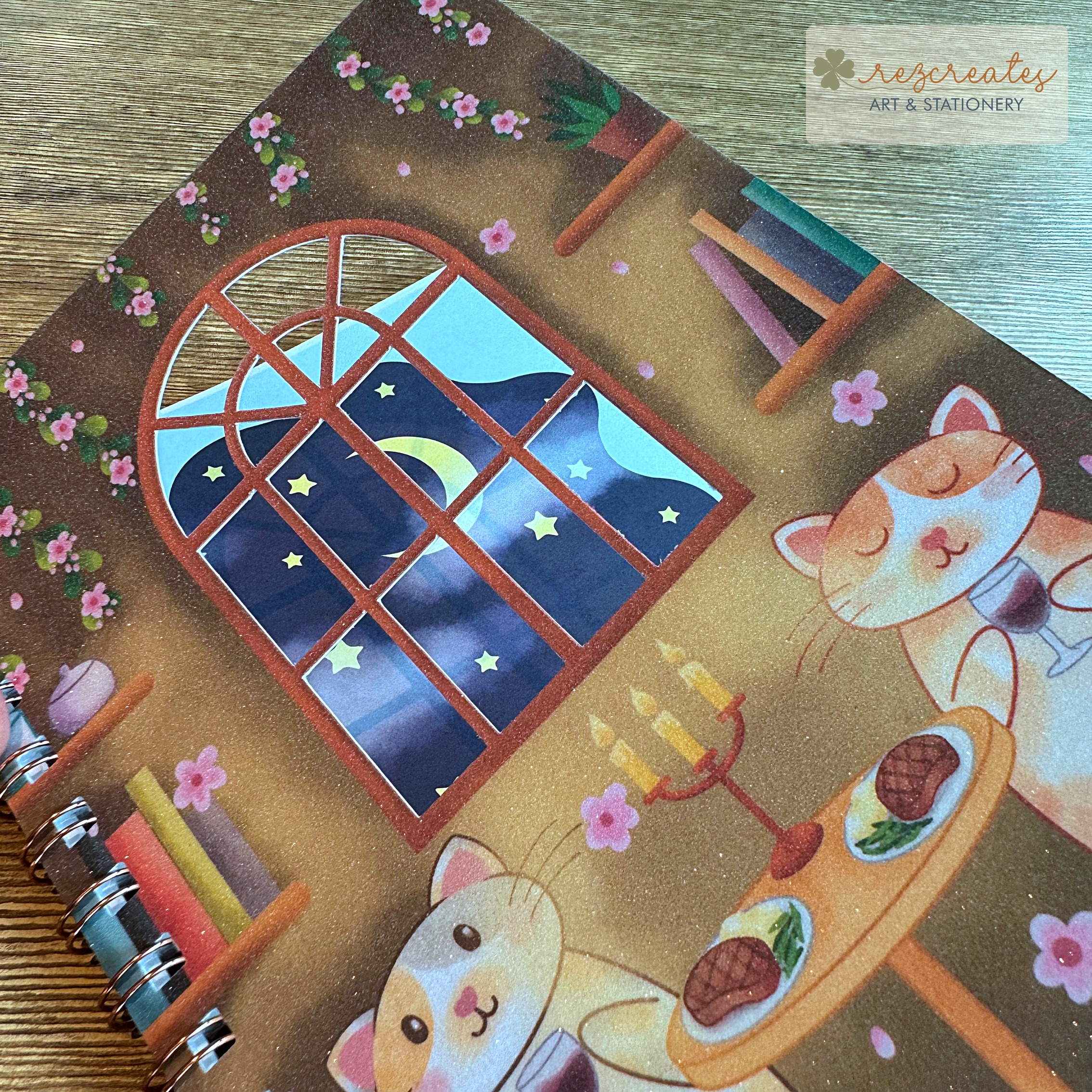 Cozy Cat Dinner Date Notebook