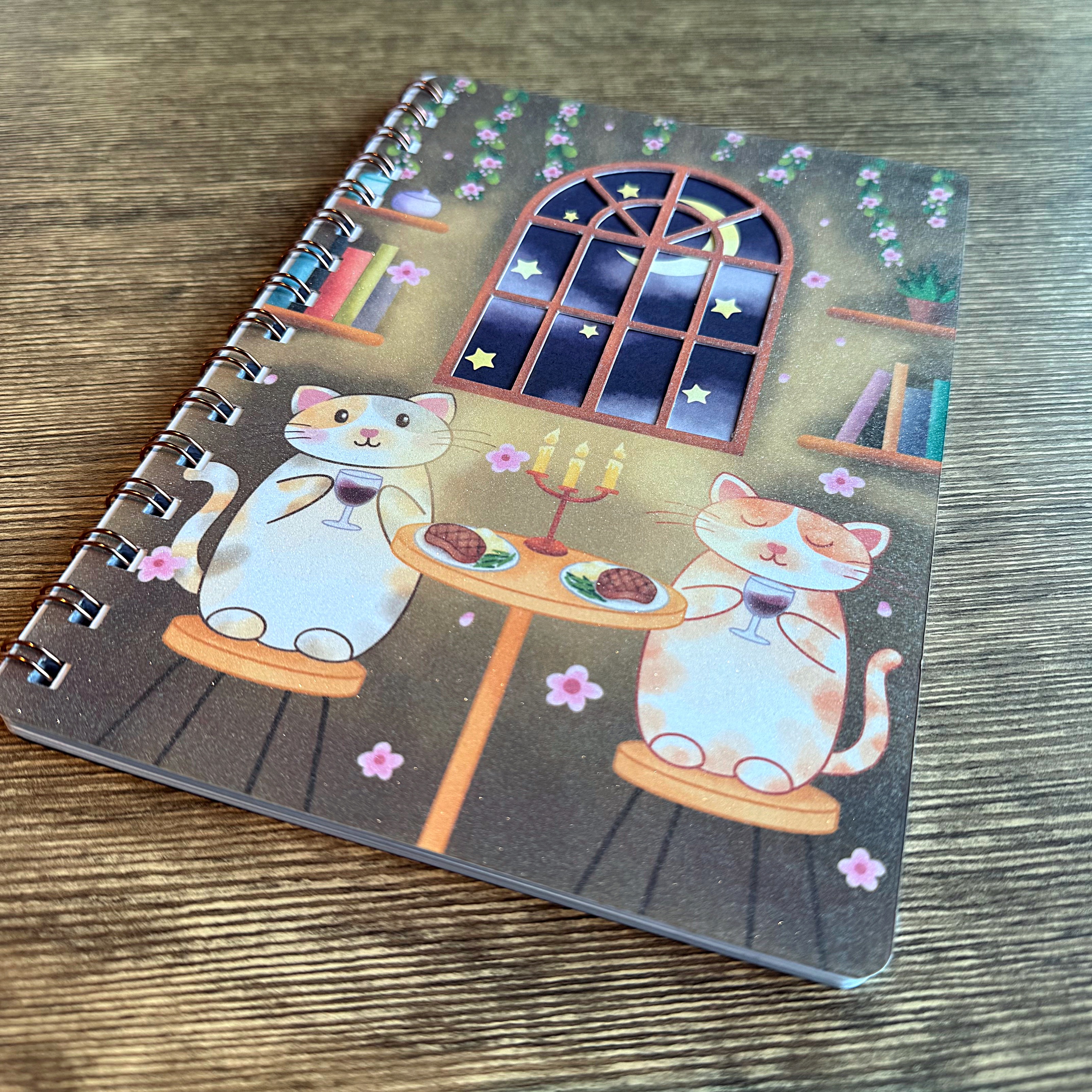 Cozy Cat Dinner Date Notebook