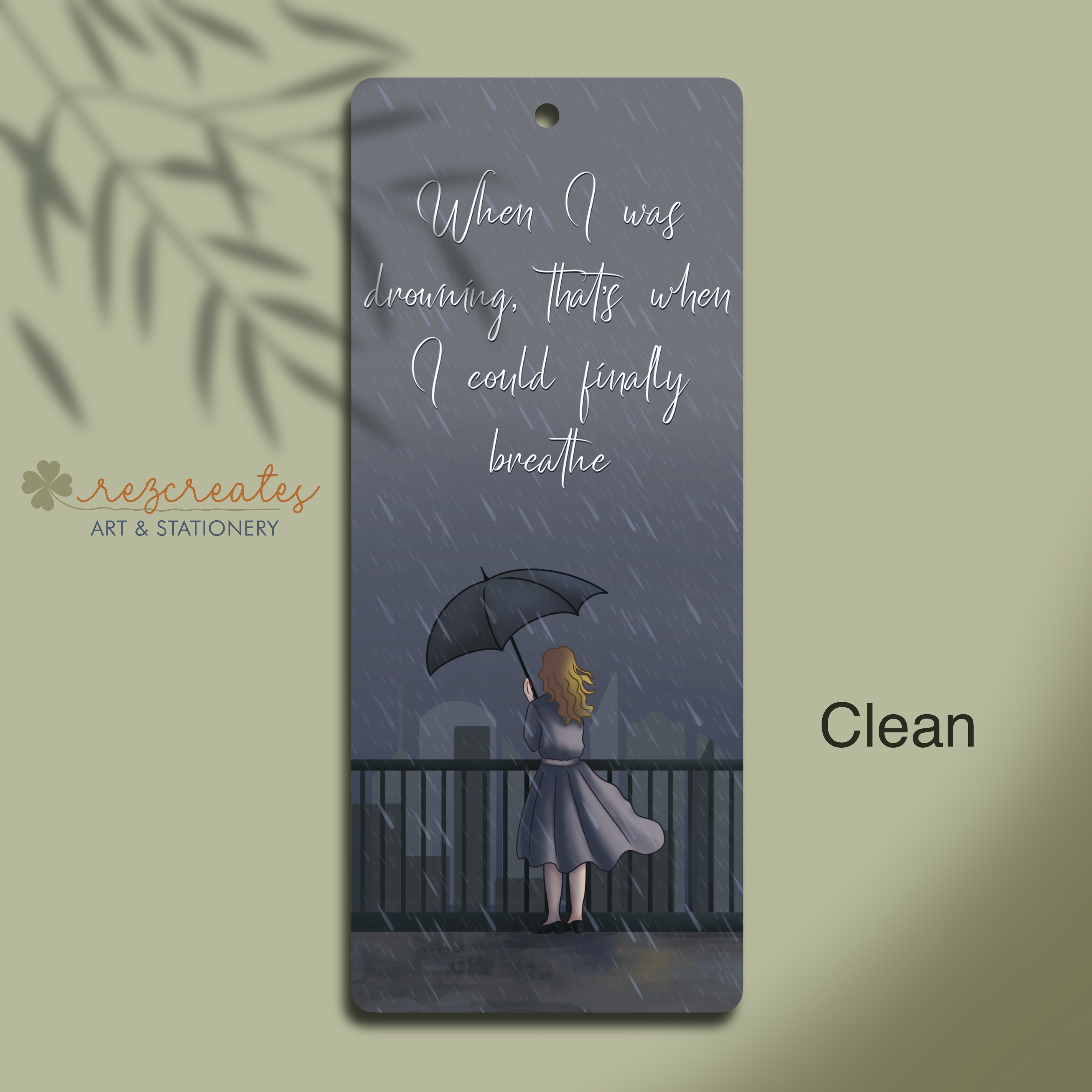 1989 Illustrated Lyric Bookmark
