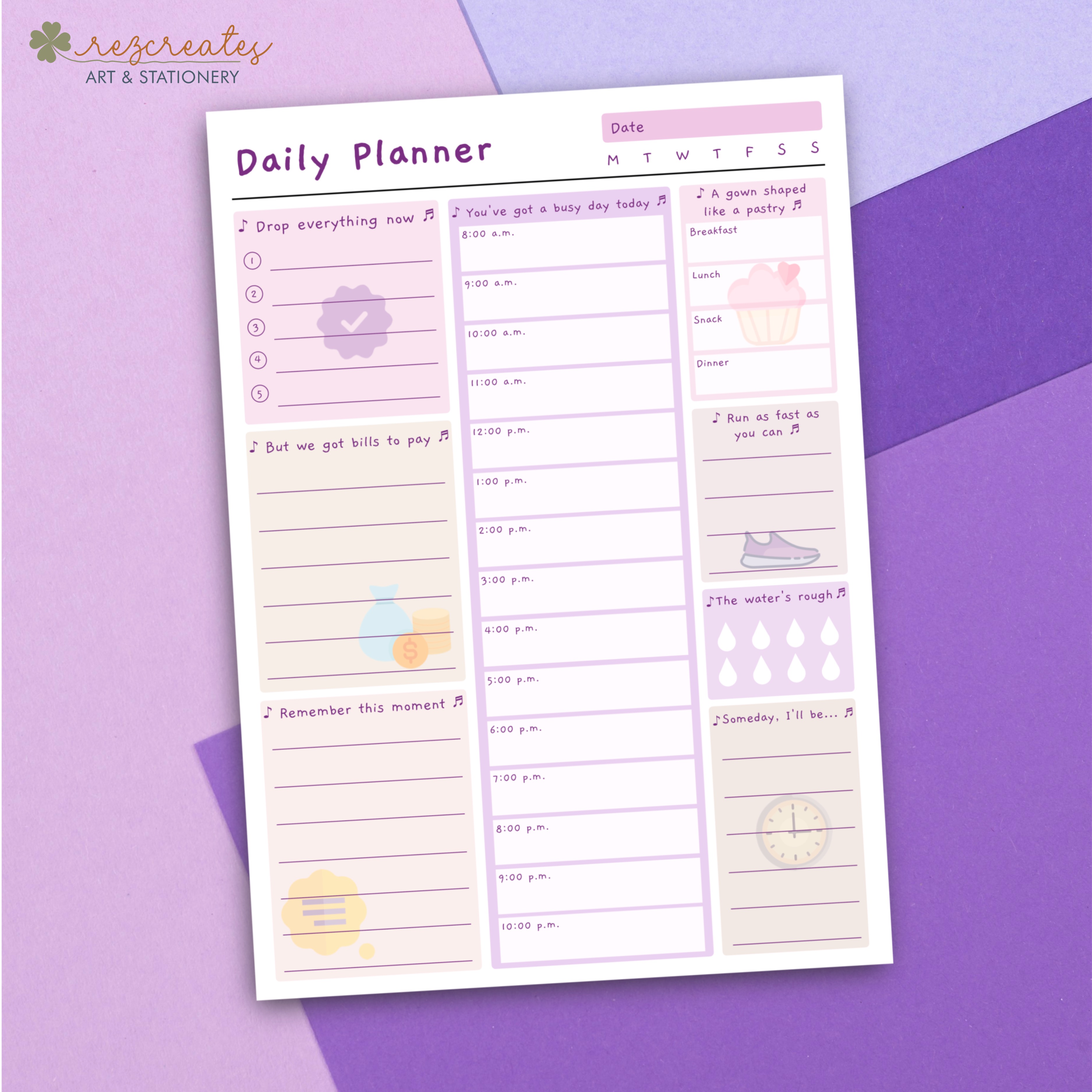 Speak Now Daily Planner Notepad | Taylor Swift Planner | Swiftie Planner