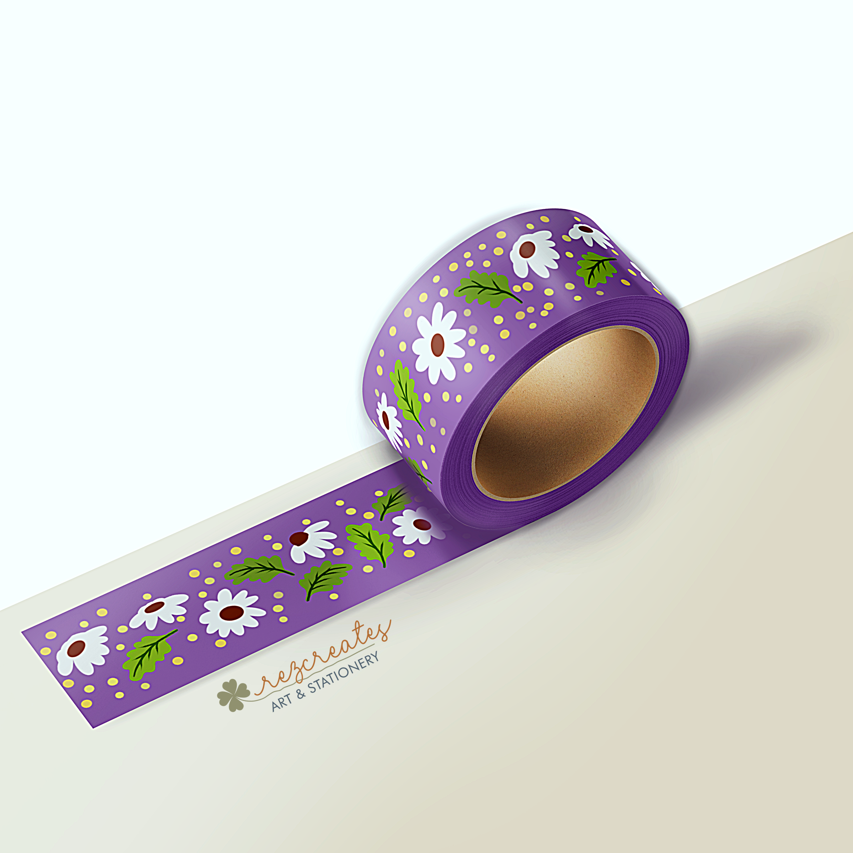 Daisy Washi Tape | Floral Washi Tape 15 mm x 10 m
