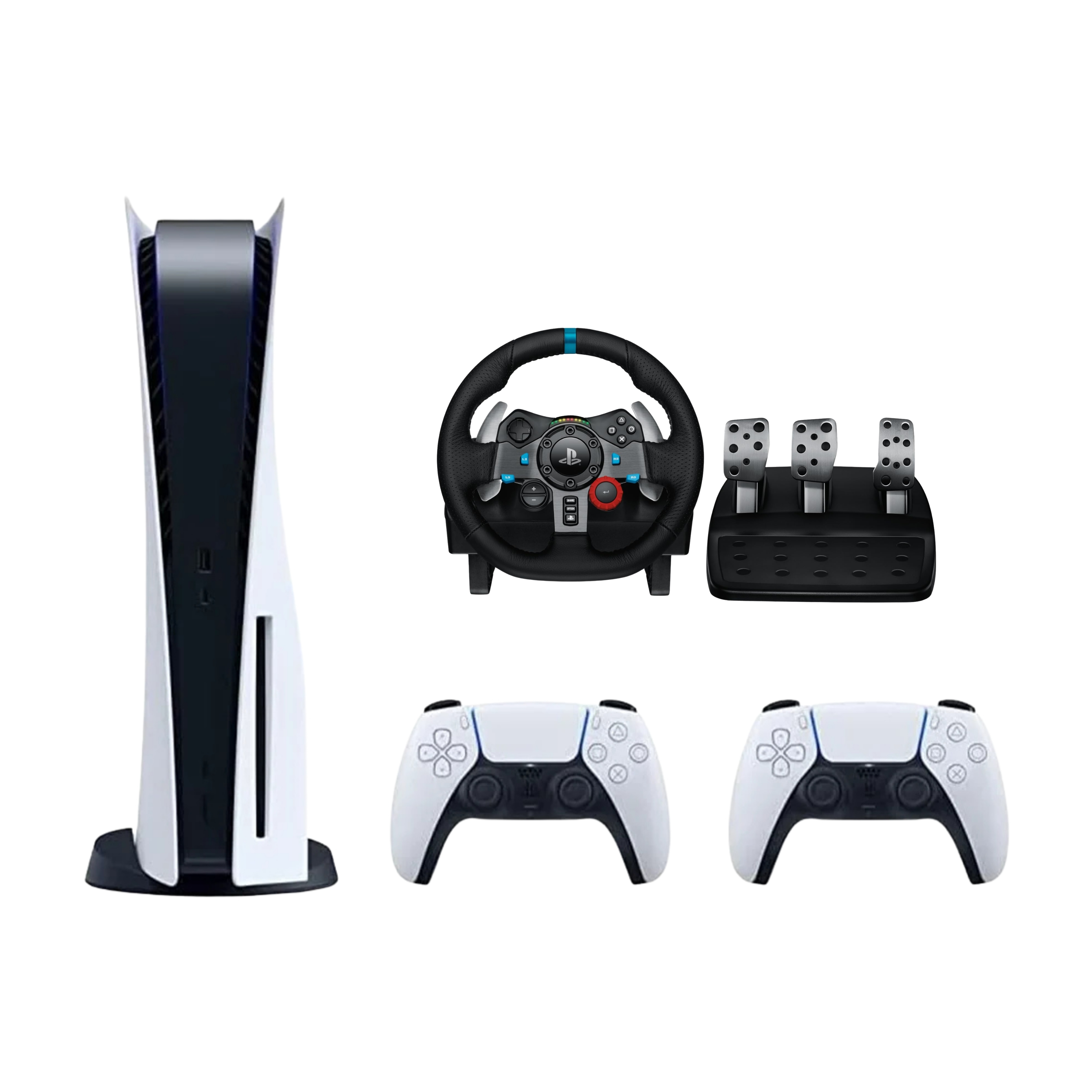 PLAYSTATION 5 WITH 2 CONTROLLER and Steering Wheel (PS PLUS Game Pass included)
