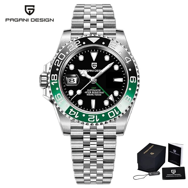 DESIGN V3 Version GMT Watches Men's Luxury Sapphire Automatic Mechanical Watch 40MM Stainless Steel Waterproof Watch
