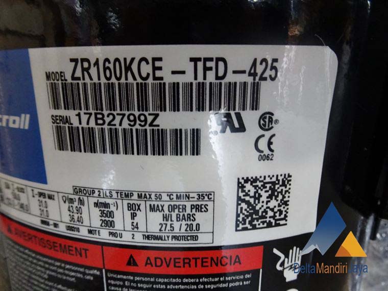 Kompresor AC Copeland ZR160KCE-TFD-425
