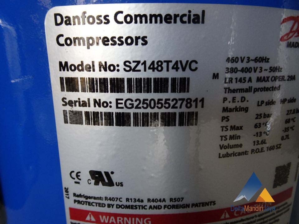 Danfoss Commercial Compressor SZ148T4VC