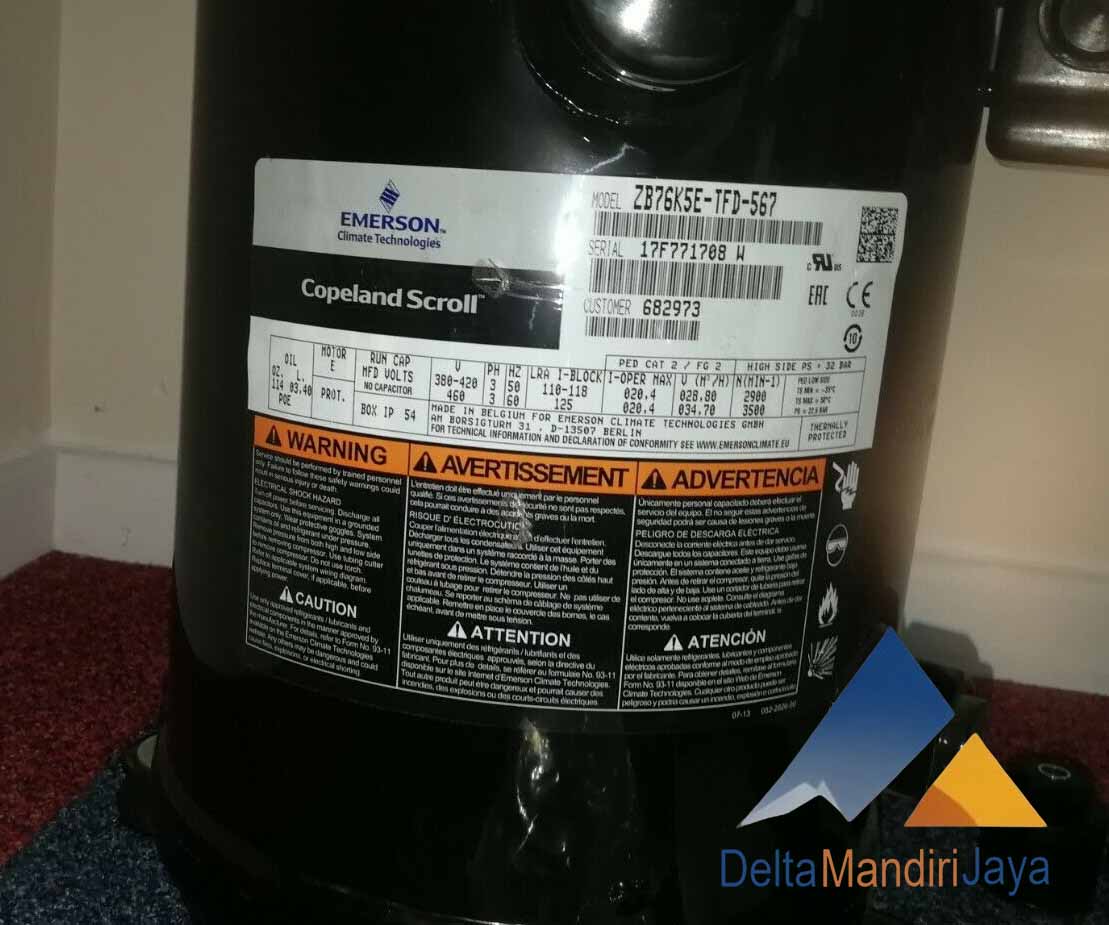 Compressor Copeland Scroll ZB76K5E-TFD-567