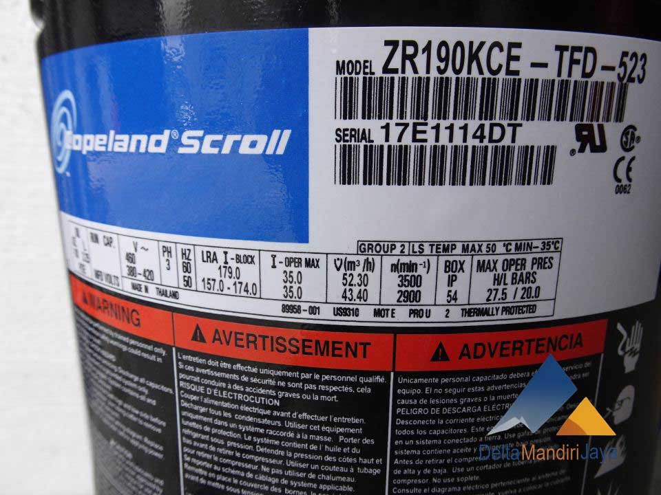 Kompresor Copeland ZR190KCE-TFD-523