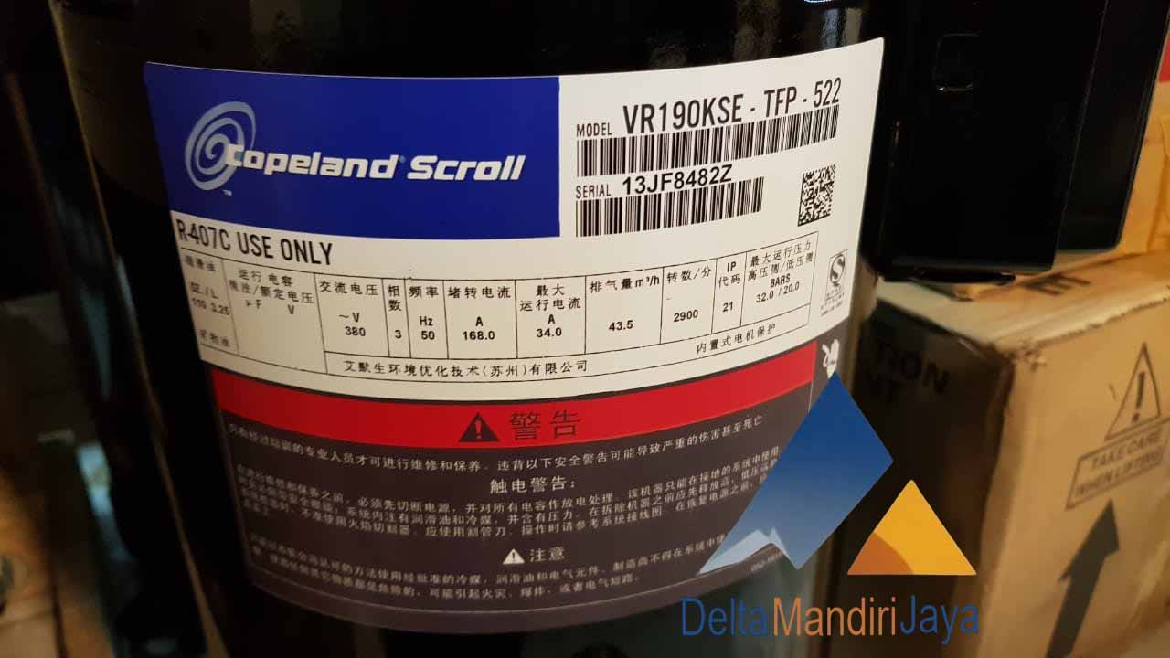 Kompresor Copeland Scroll VR190KSE-TFP-522
