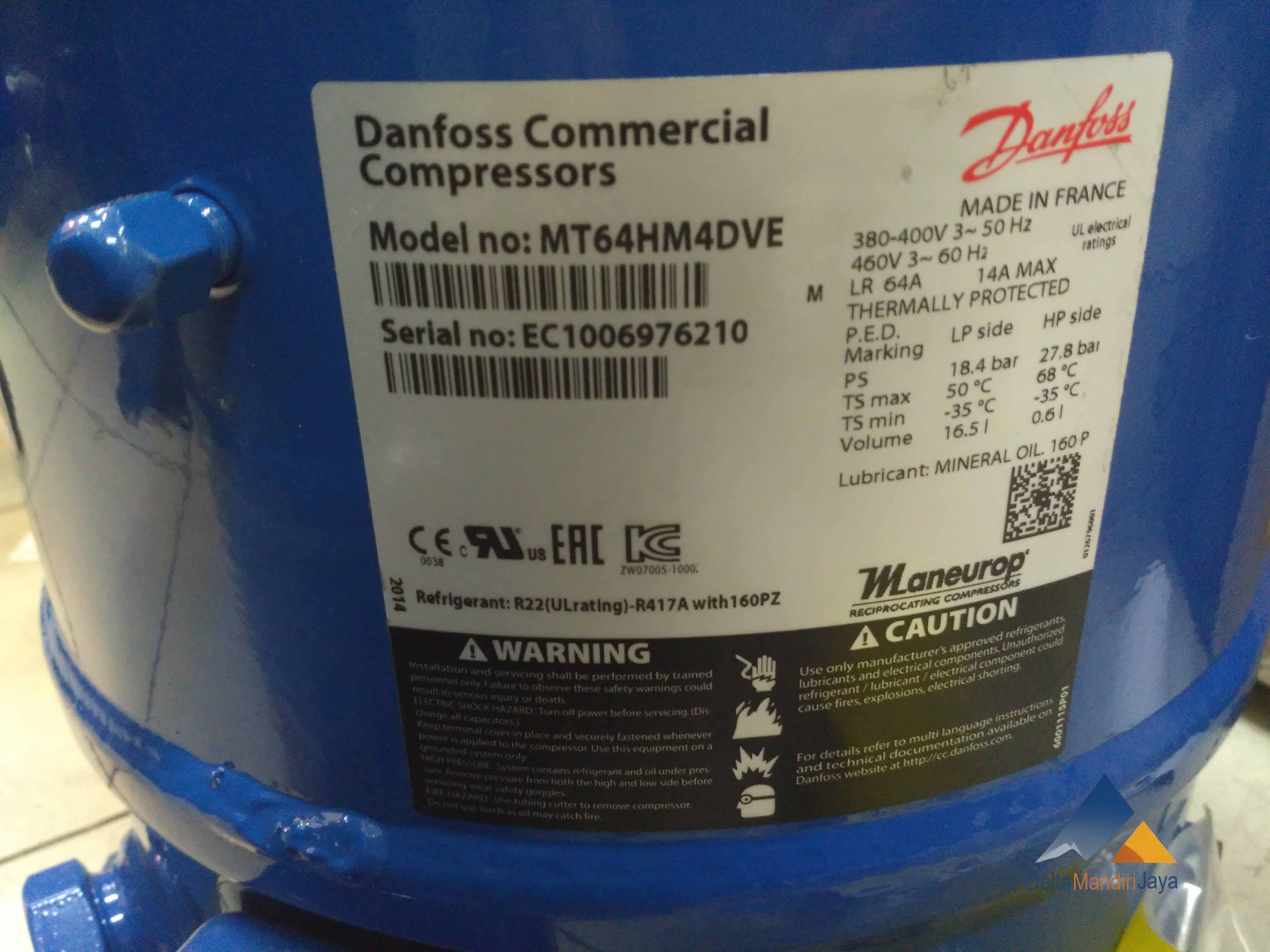 Danfoss Commercial Compressor MT64HM4DVE
