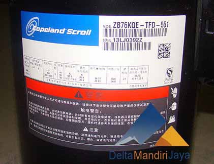 Compressor Copeland Scroll ZB76KQE-TFD-551