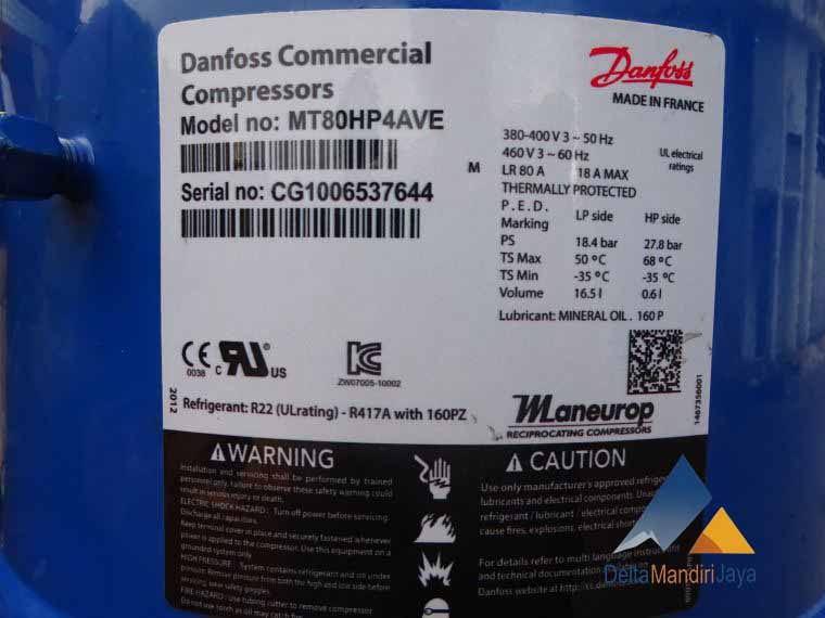 Kompresor Komersial Danfoss MT80HP4AVE