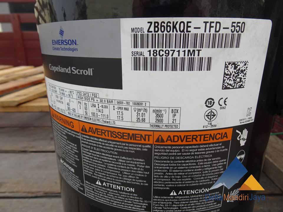 Compressor Copeland Scroll ZB66KQE-TFD-550