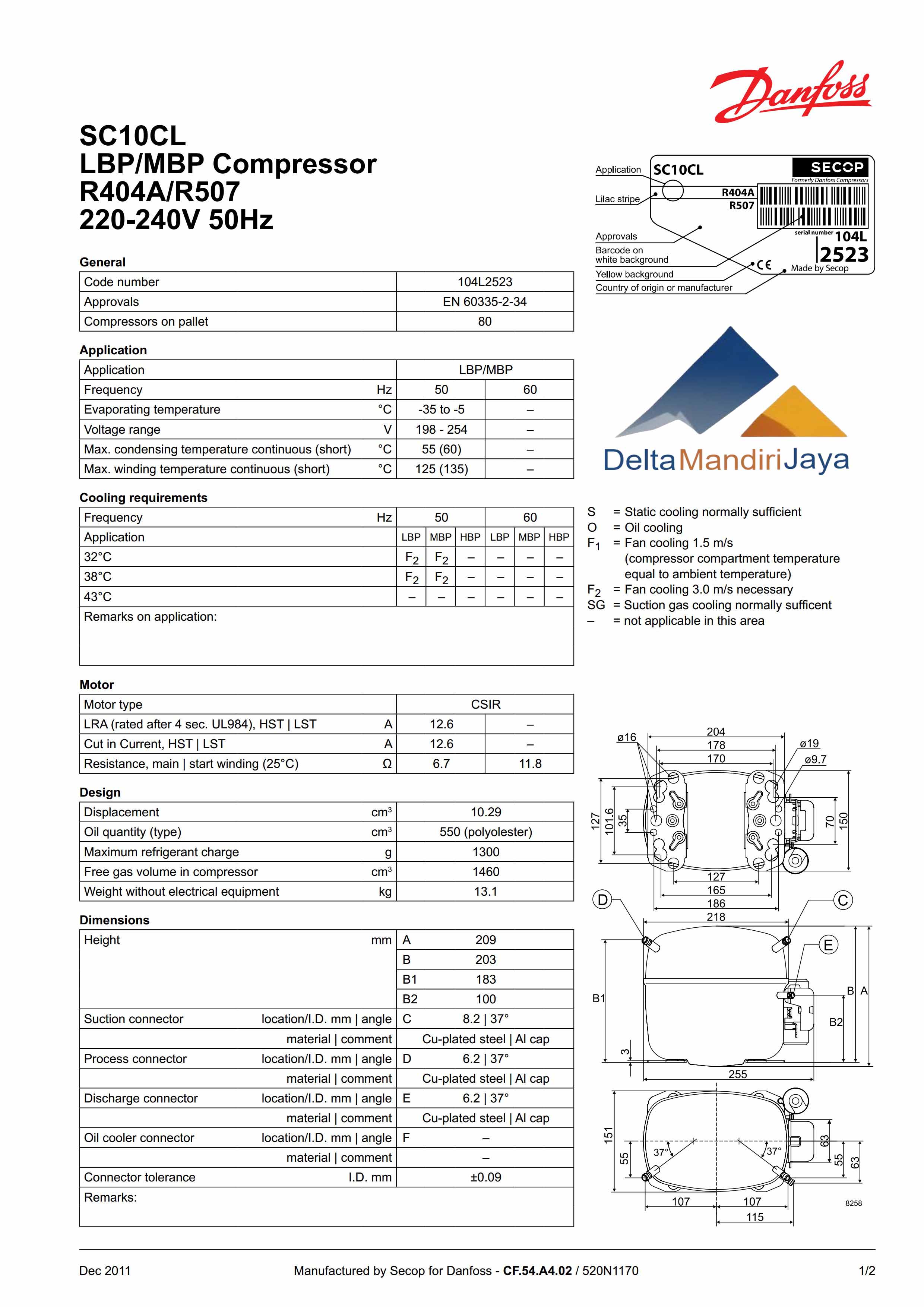 Compressor Secop SC10CL