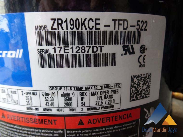 Kompresor AC Copeland ZR190KCE-TFD-522