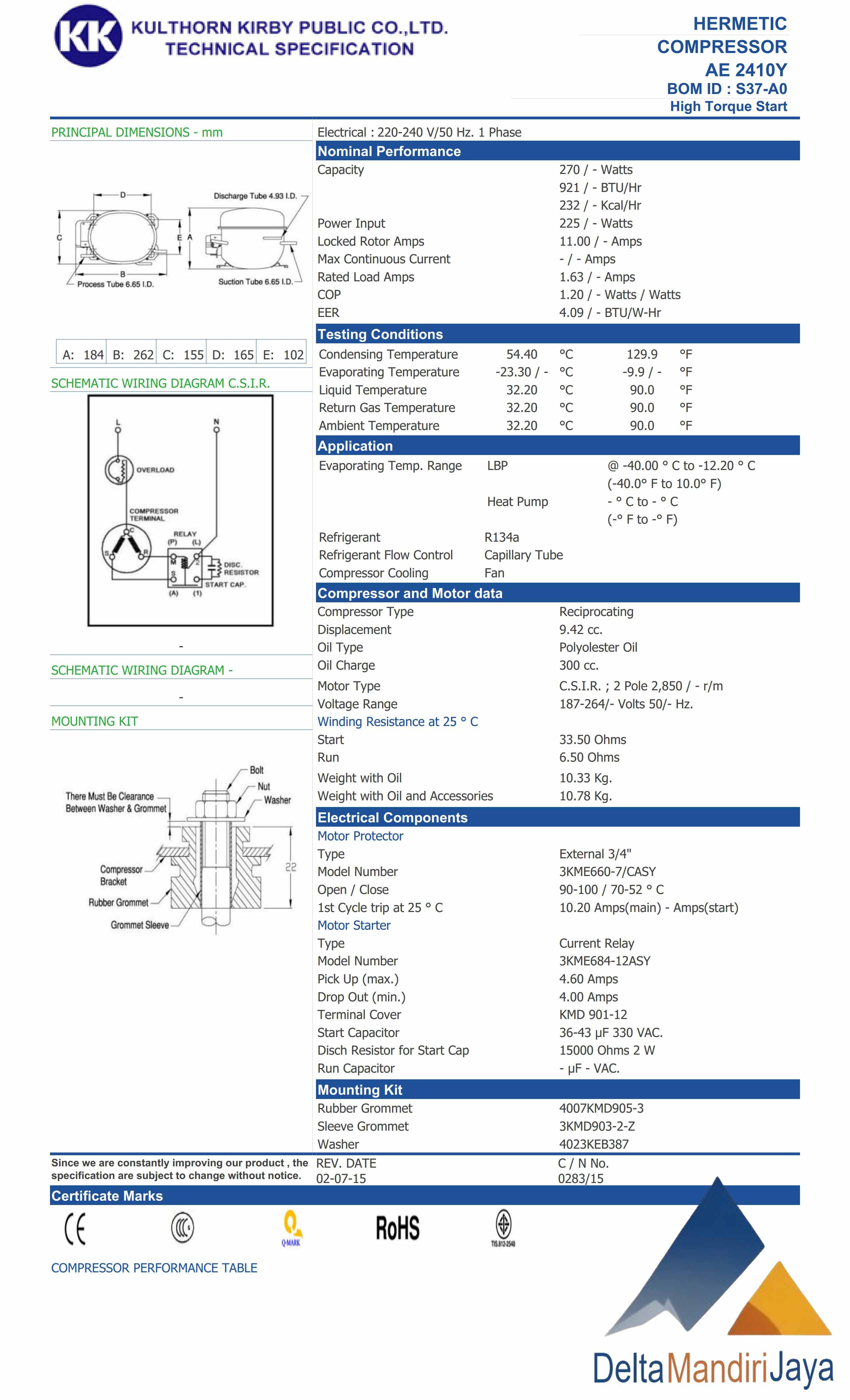 Kompresor Kulthorn AE2410Y