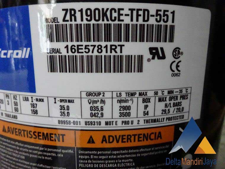 Kompresor ZR190KCE-TFD-551